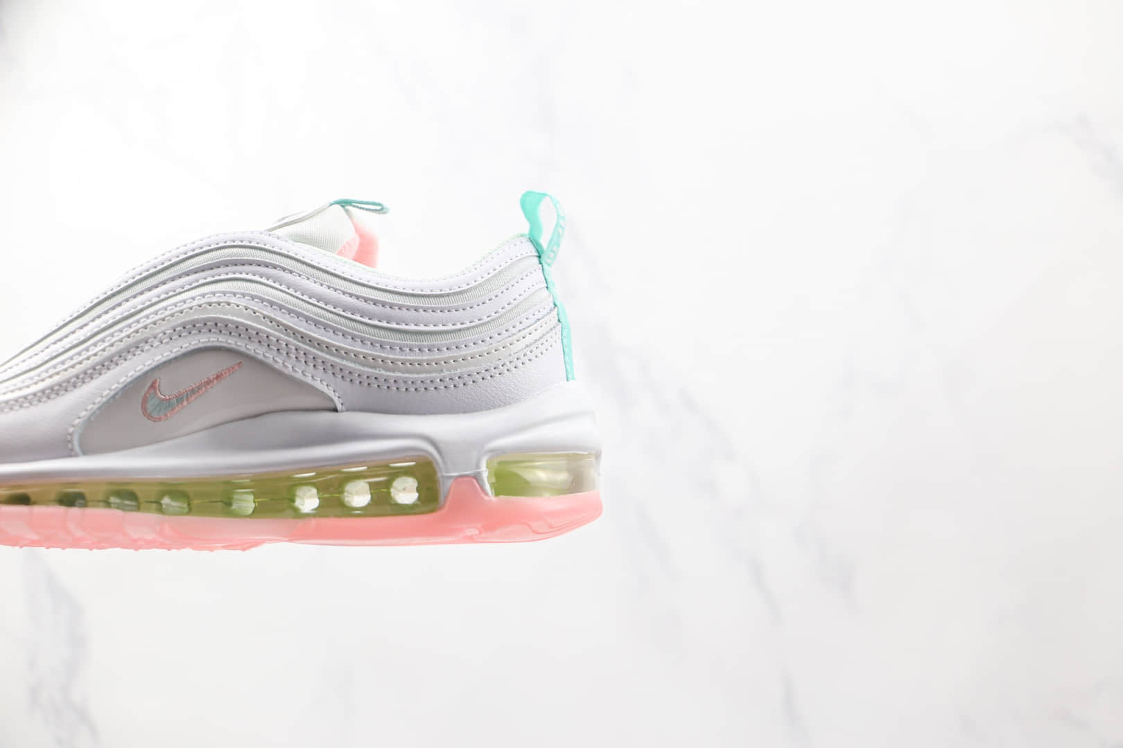 耐克Nike Air Max 97纯原版本白粉色子弹头Max97气垫鞋原鞋开模一比一 货号:DJ1498-100