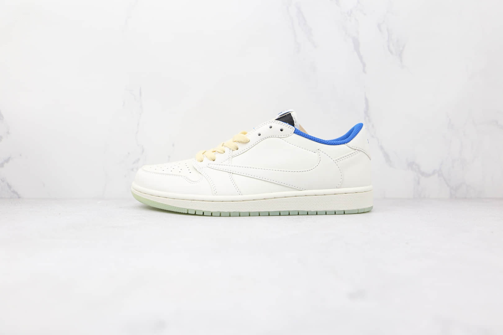 乔丹Air Jordan 1 Low纯原版本低帮AJ1白色倒勾板鞋原盒原标 (ID:76929) - 图片1