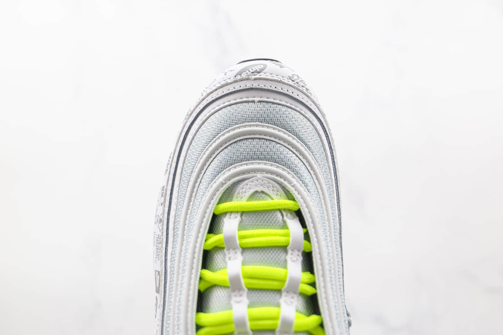 耐克Nike Air Max 97 Reflective Logo纯原版本白绿色印花字幕子弹头max97气垫鞋原档案数据开发 货号:DH0006-100