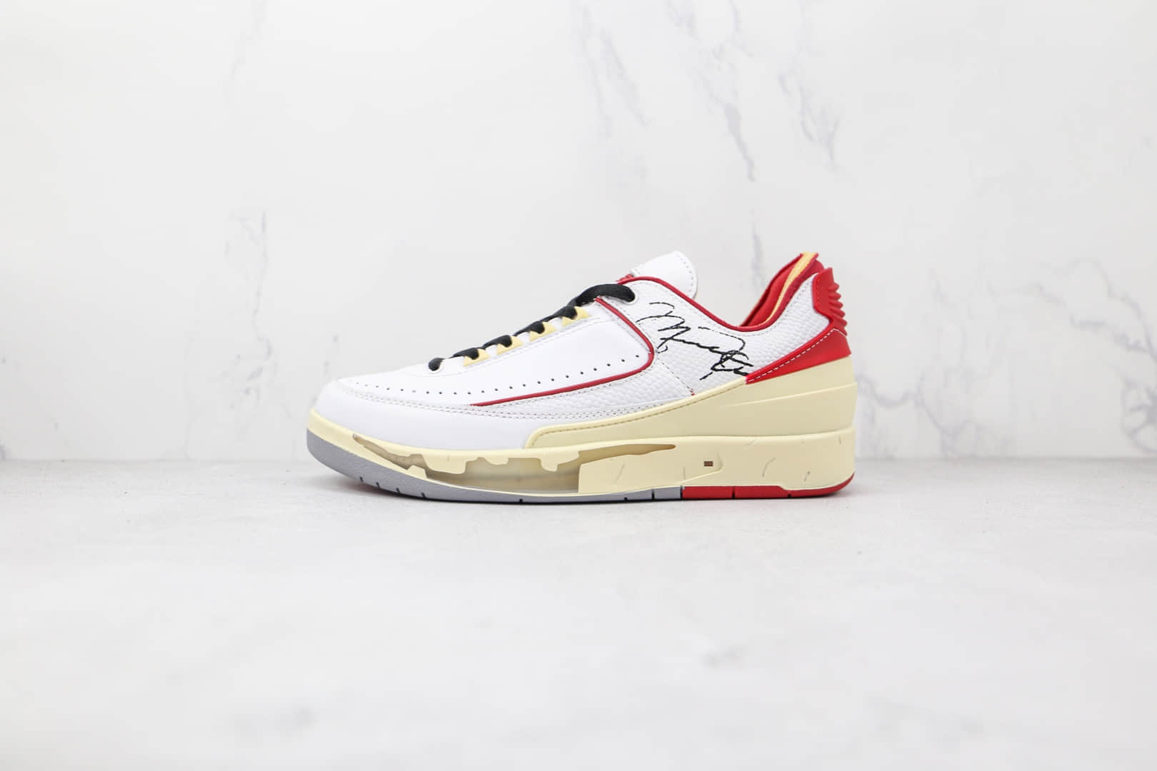乔丹Air Jordan 2 Low SP x Off-White联名款纯原版本白红芝加哥配色篮球鞋原档案数据开发 (ID:77208) - 图片1