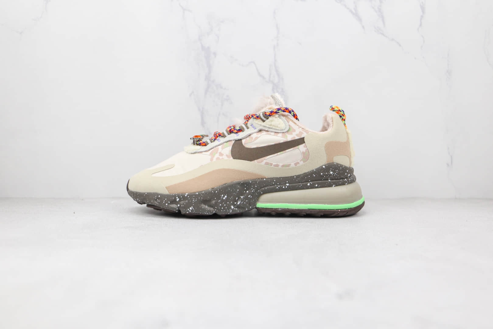耐克Nike React Air Max 270V2纯原版本褐色加绒款Max270气垫鞋原盒原标 (ID:77642) - 图片1