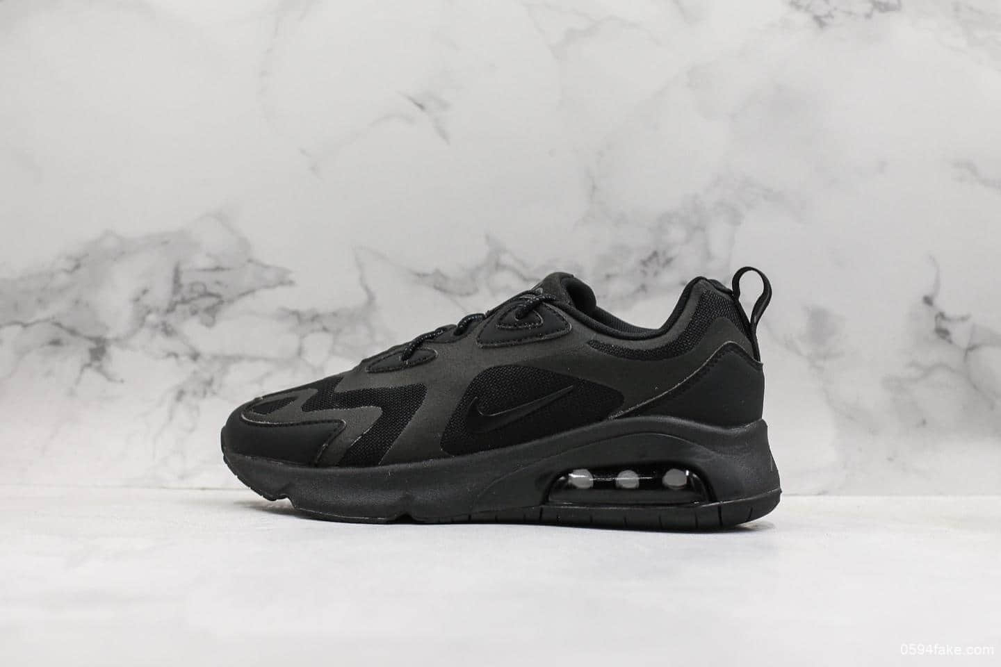 耐克Nike Air Max 200半掌气垫翻毛皮拼接公司级版本休闲运动鞋内置Max气垫 (ID:7766) - 图片1
