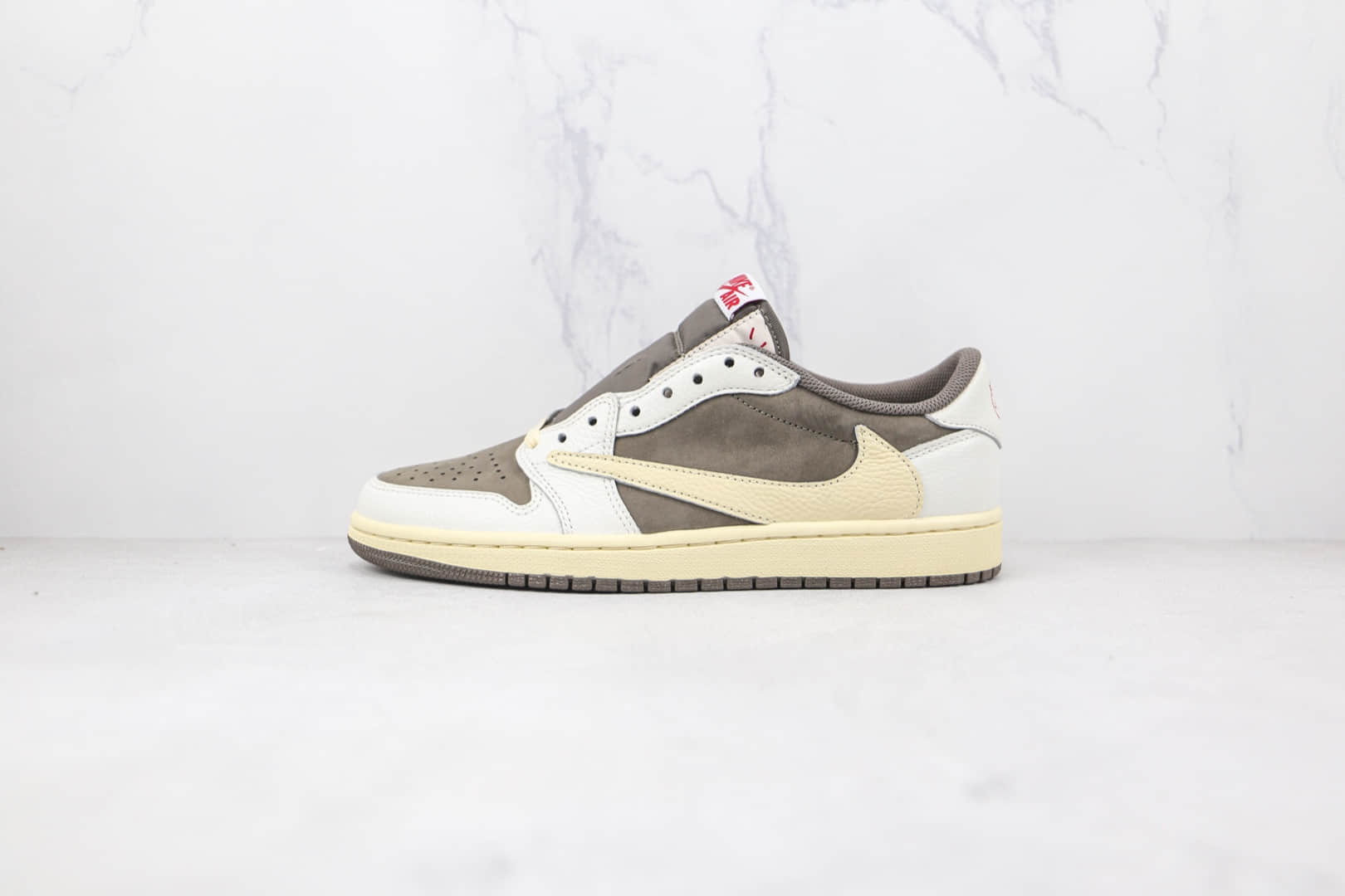 乔丹Nike Air Jordan 1 Low OG Reverse Mocha x Travis Scott联名款纯原版本低帮AJ1倒勾反转摩卡棕白板鞋原楦头纸板打造 货号:DM7866-162