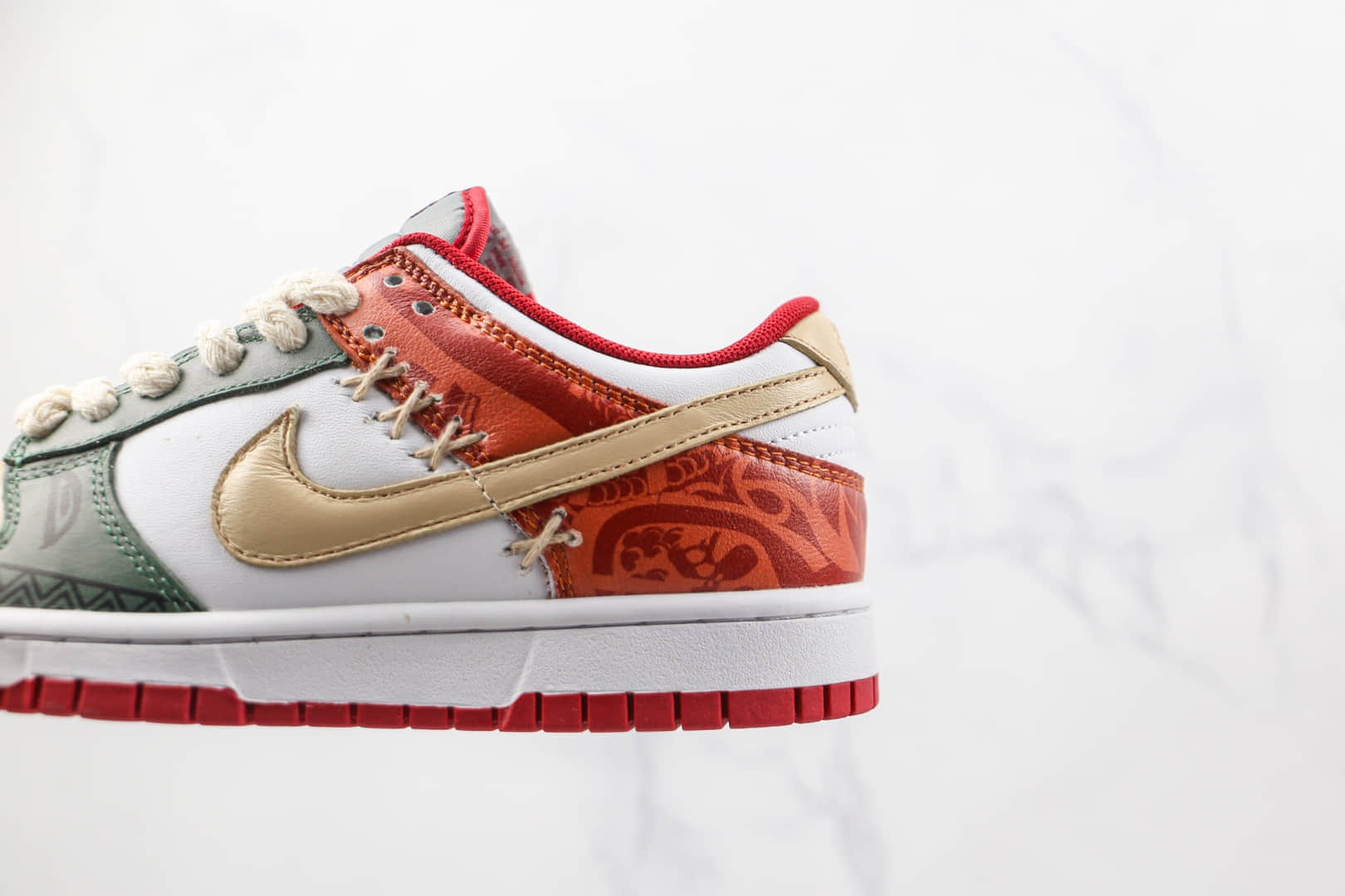 耐克Nike Dunk Low Retro Medium Grey纯原版本低帮SB DUNK年兽古埃及神话白红绿拼色板鞋原档案数据开发 货号:DD1391-002