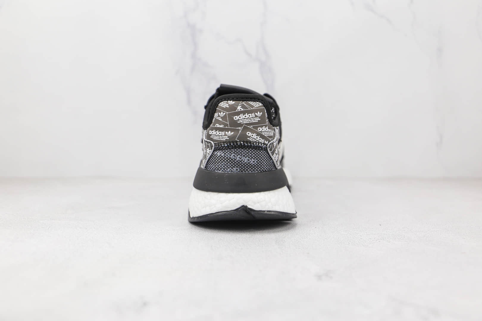 阿迪达斯Adidas Nite Jogger 2021 Boost纯原版本夜行者一代三叶草黑白色爆米花跑鞋原盒原标 货号:FW6689