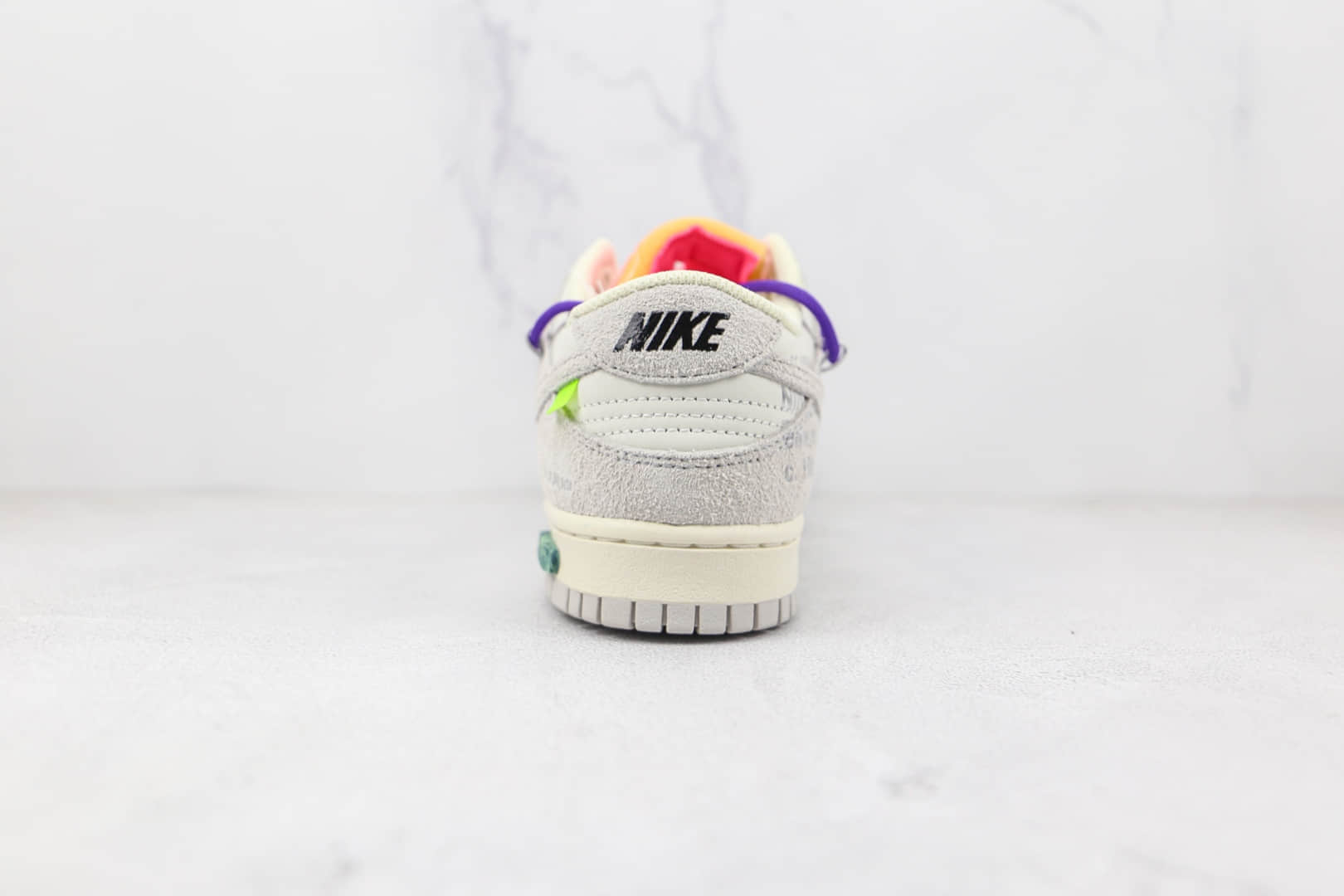 耐克Nike Dunk Low 50 x Off-White联名款纯原版本麂皮灰白紫色绿标板鞋原楦头纸板打造 货号:DJ0950-101