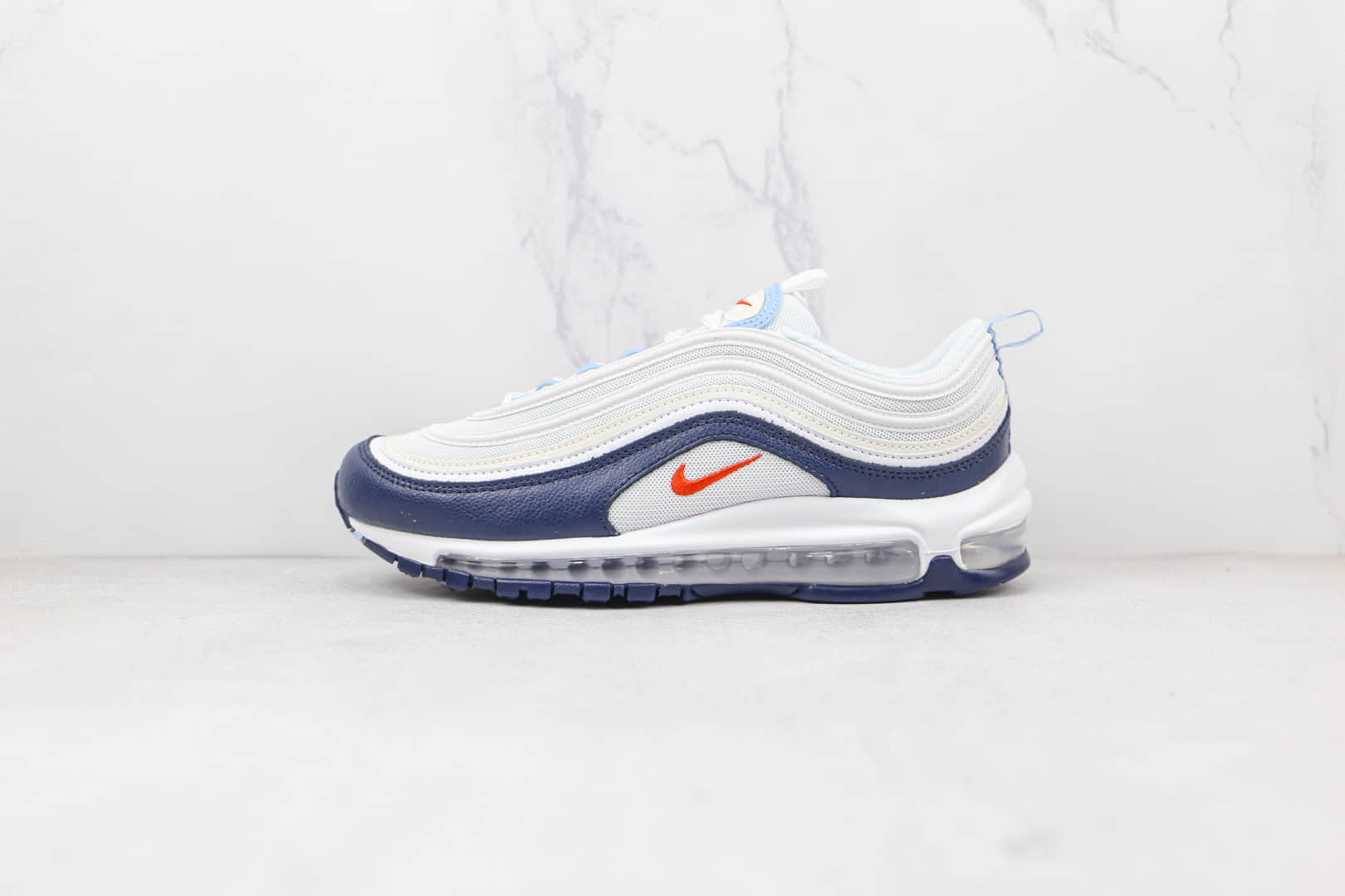 耐克NIKE Air Max 97纯原版本白蓝色子弹头Max97气垫鞋原档案数据开发 货号:DM2824-100