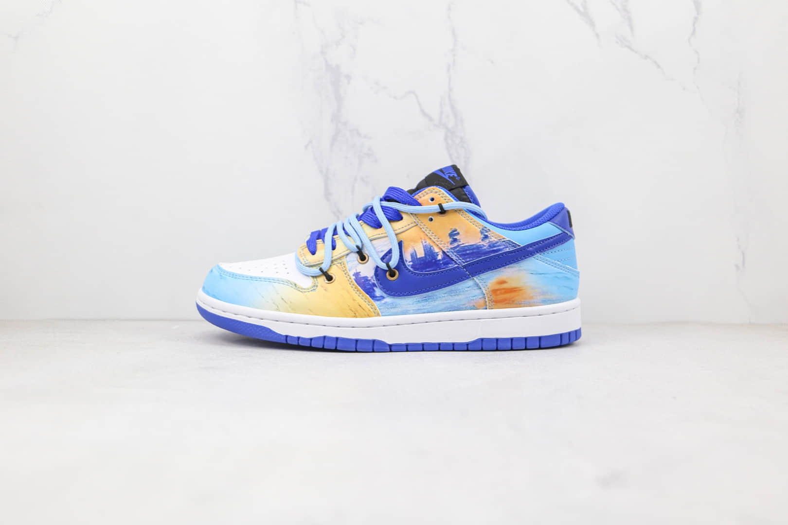 耐克Nike Dunk Low纯原版本低帮DUNK莫奈名画海上日出抽绳板鞋原档案数据开发 (ID:78467) - 图片1