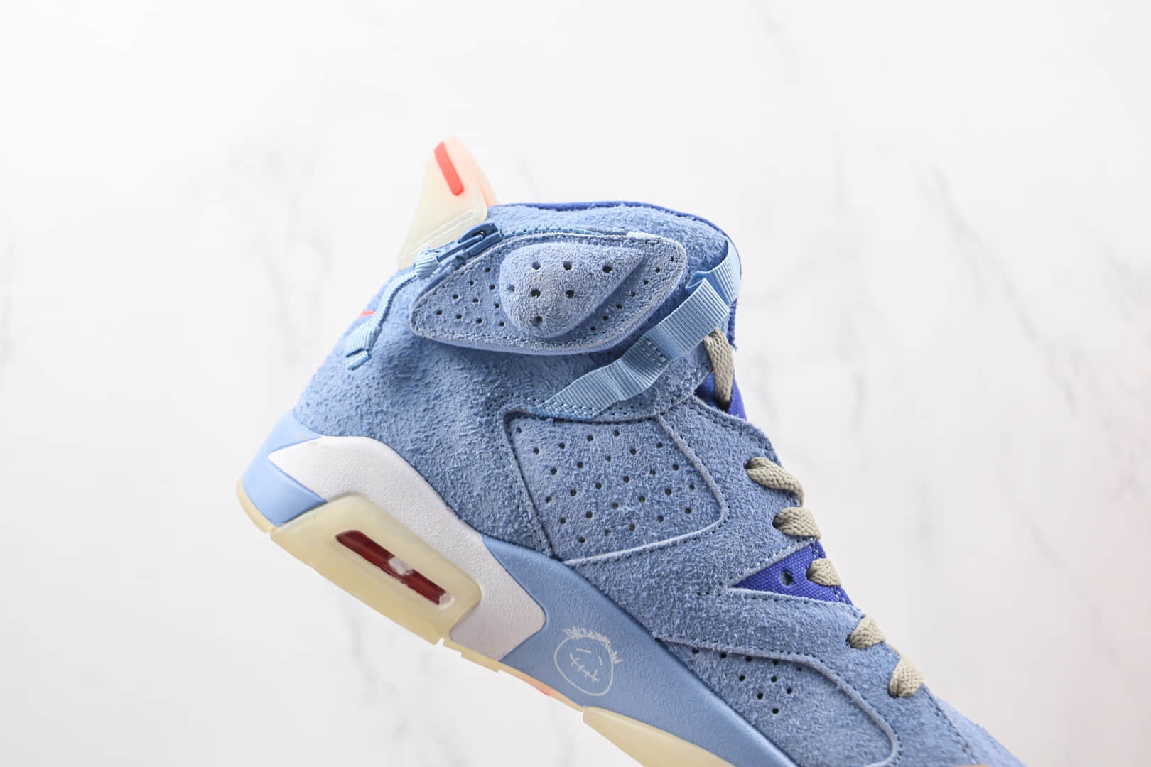 乔丹Air Jordan 6 x Travis Scott联名款纯原版本天蓝色AJ6篮球鞋原档案数据开发 货号:DH0690-400