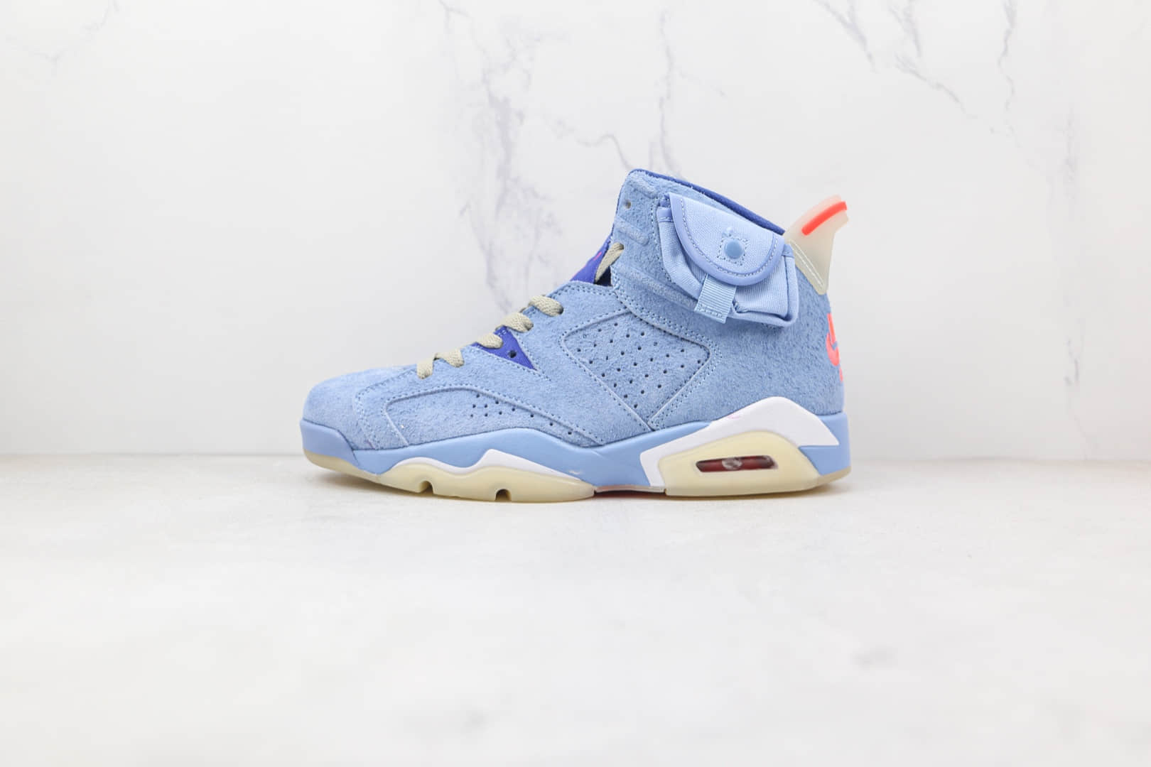 乔丹Air Jordan 6 x Travis Scott联名款纯原版本天蓝色AJ6篮球鞋原档案数据开发 货号:DH0690-400
