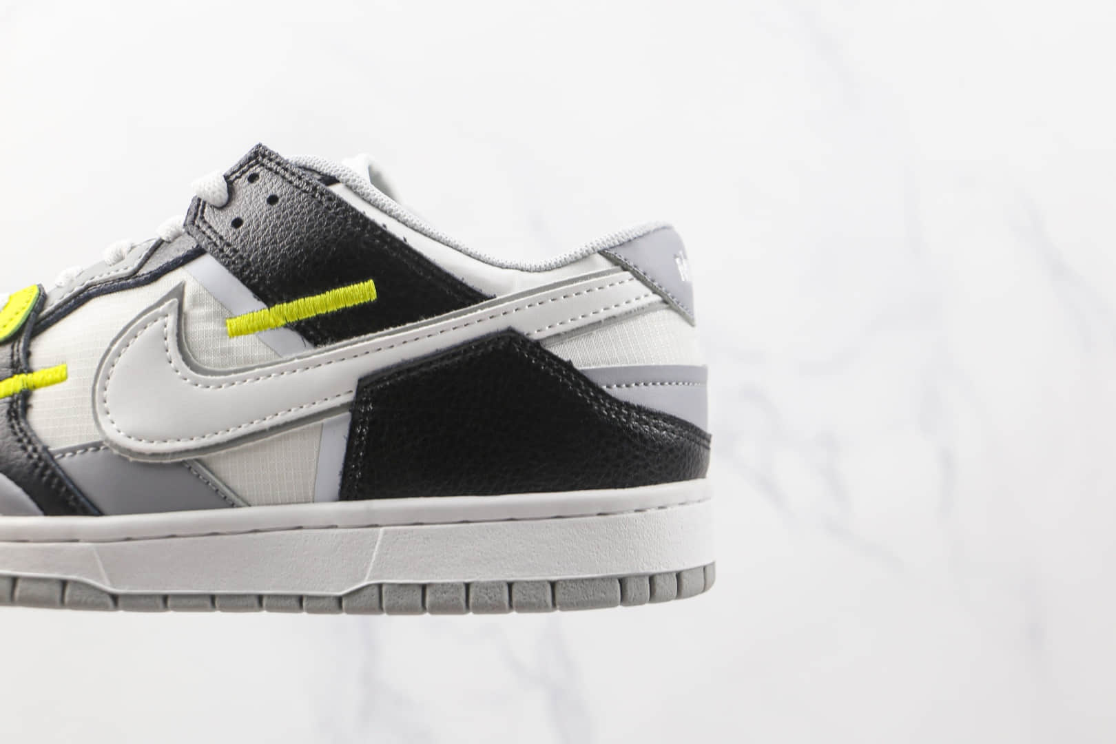 耐克Nike Dunk Scrap纯原版本低帮DUNK黑灰色缝合怪板鞋原档案数据开发 货号:DC9723-001