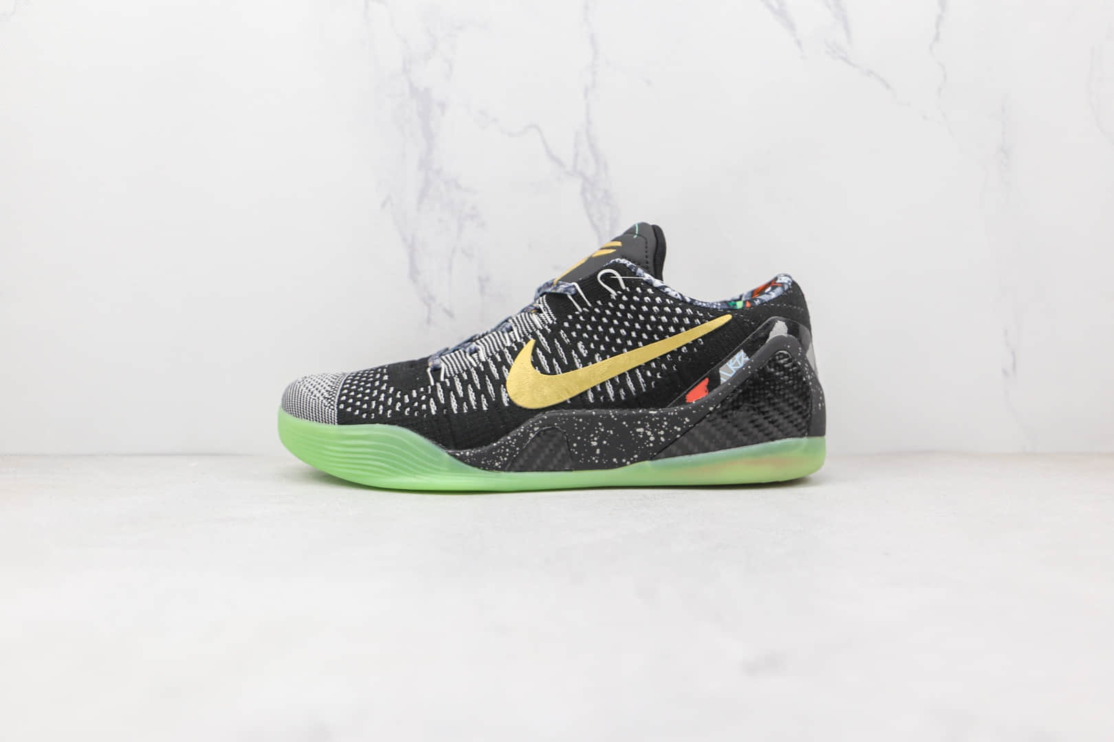 耐克Nike Zoom Kobe IX纯原版本科比9代编织黑绿色篮球鞋支持实战 (ID:78600) - 图片1