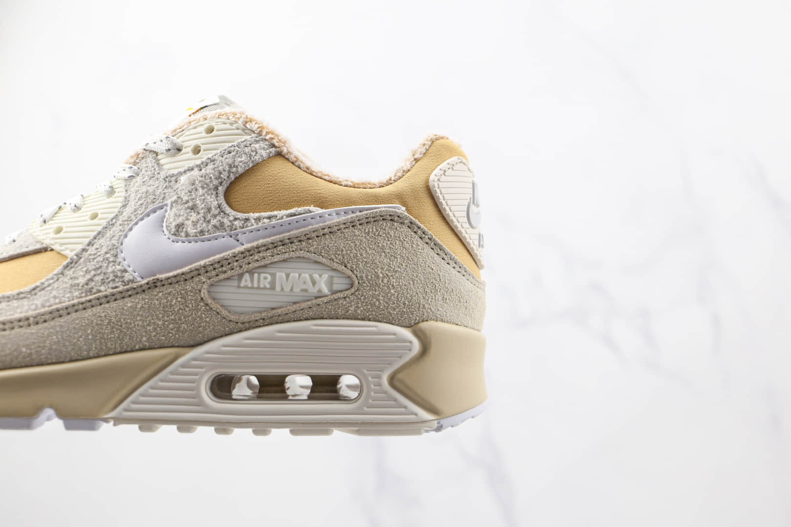 耐克Nike Air Max 90纯原版本米黄色麂皮Max90气垫鞋原盒原标 货号:DC5271-737