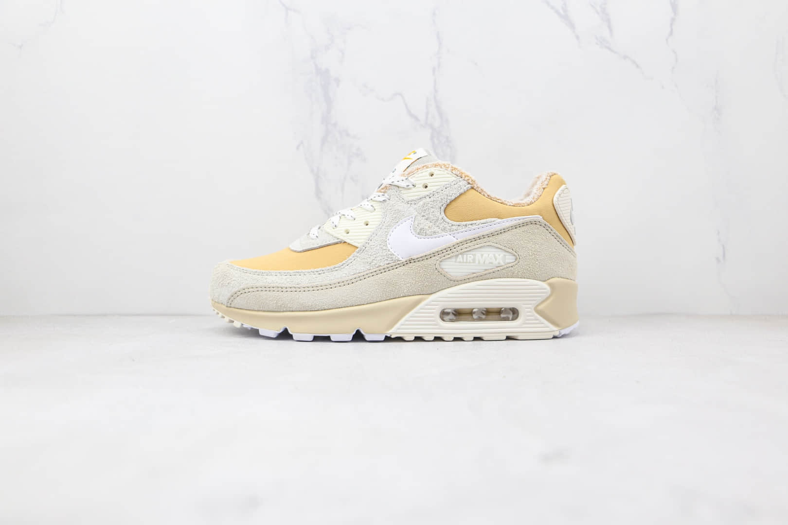 耐克Nike Air Max 90纯原版本米黄色麂皮Max90气垫鞋原盒原标 货号:DC5271-737
