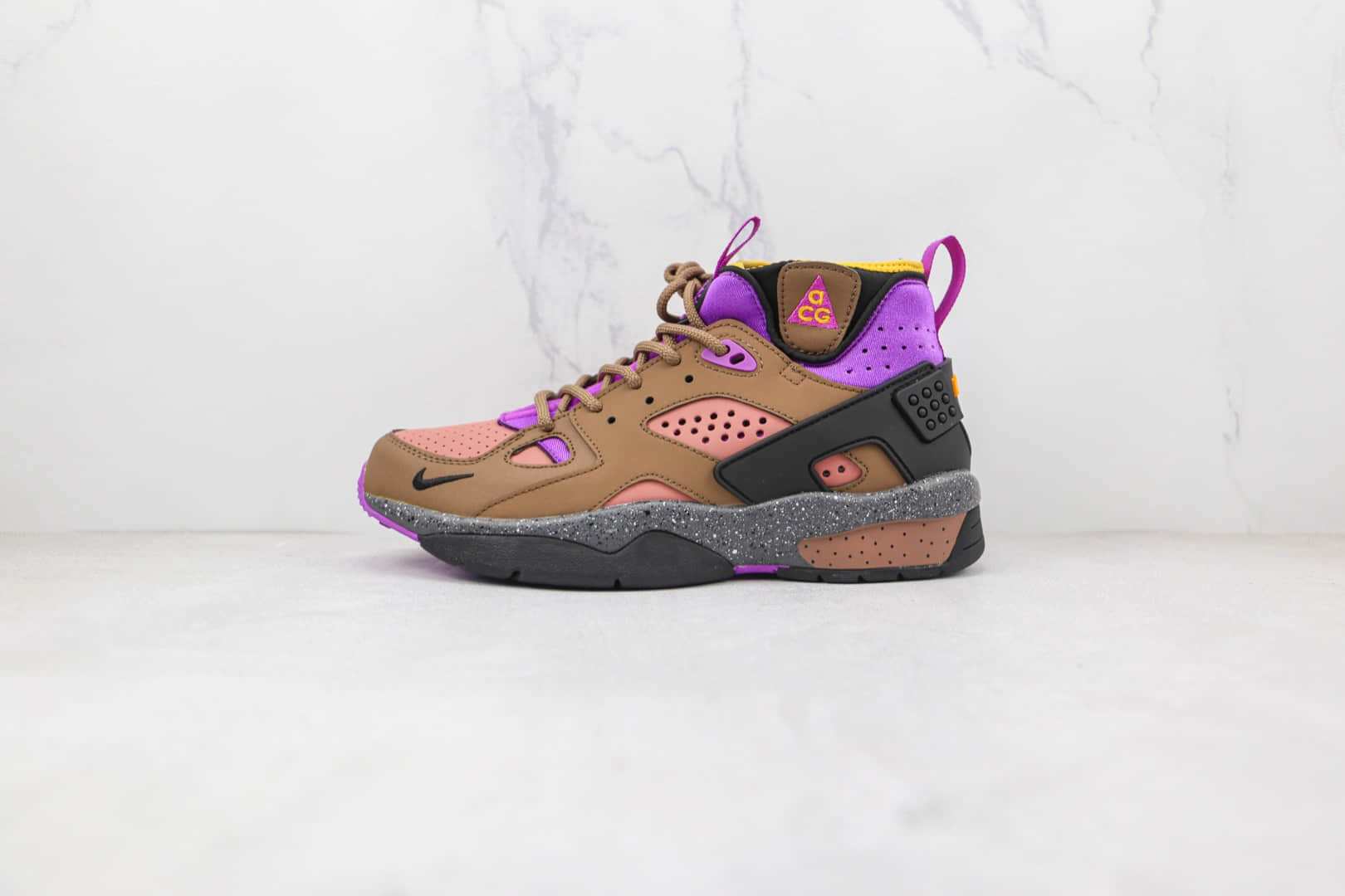 耐克Nike ACG Air Mowabb OG Rattan Birch纯原版本卡其棕紫色ACG户外徒步鞋原盒原标 (ID:78738) - 图片1