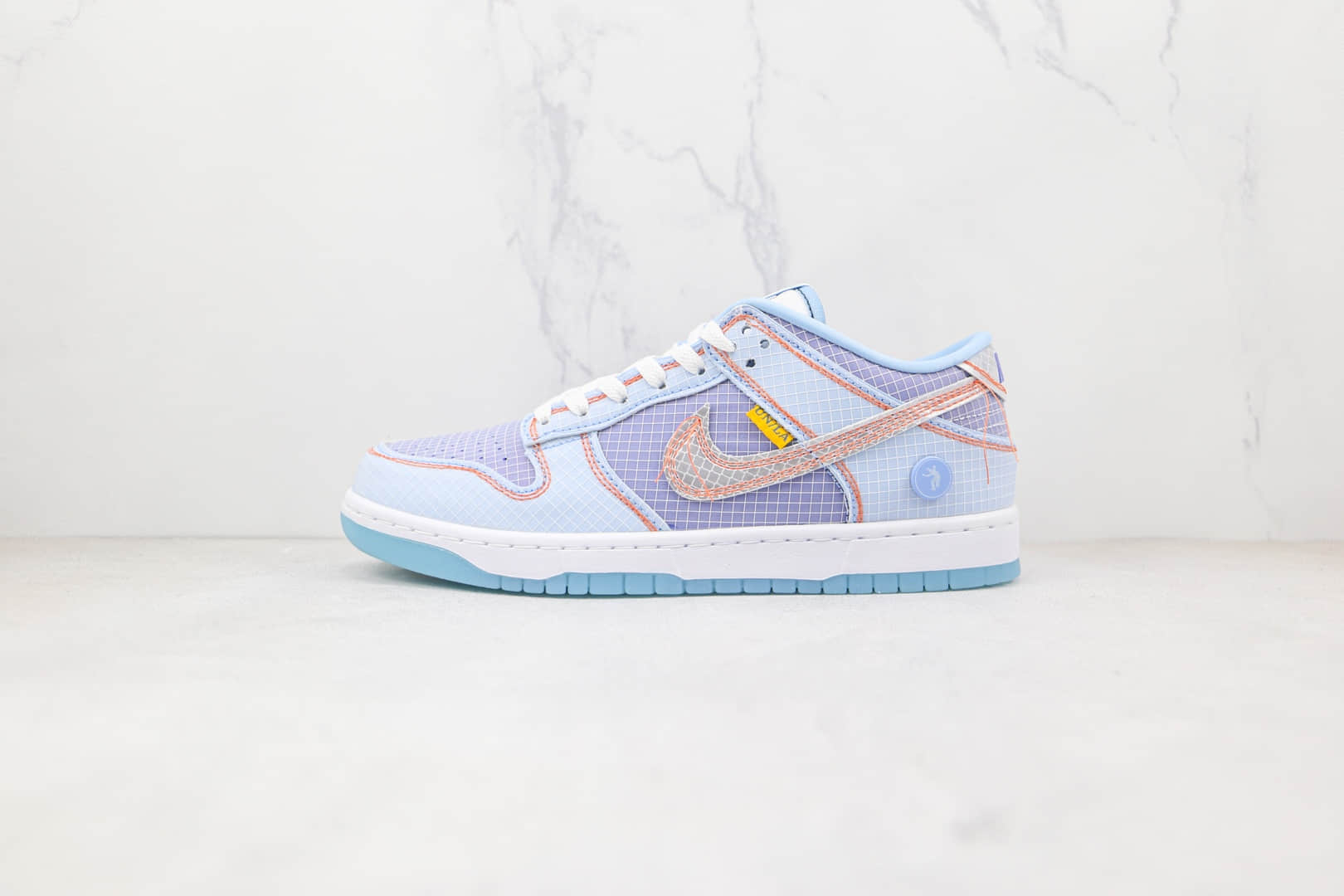 耐克Nike Dunk Low x Union联名款纯原版本低帮DUNK紫金湖人缝线网格网面板鞋内置气垫 (ID:78764) - 图片1
