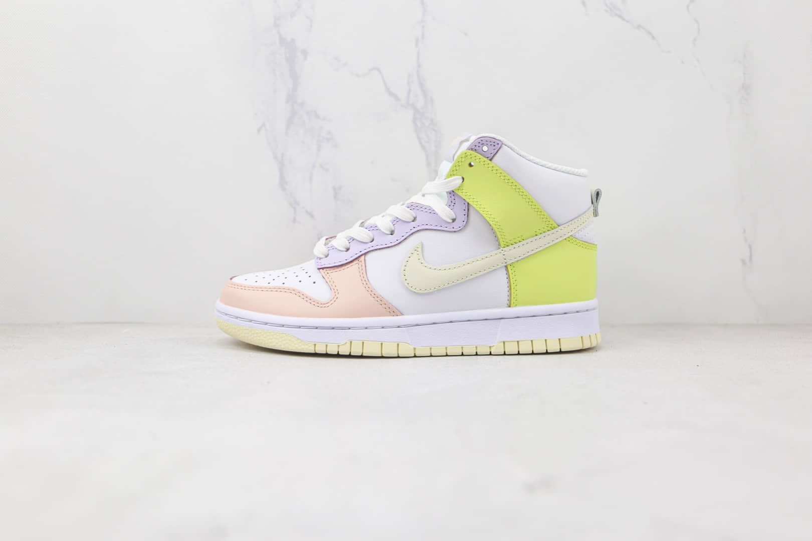 耐克Nike Dunk High Lemon Twist纯原版本高帮DUNK彩蛋彩色拼接板鞋内置气垫 (ID:79066) - 图片1