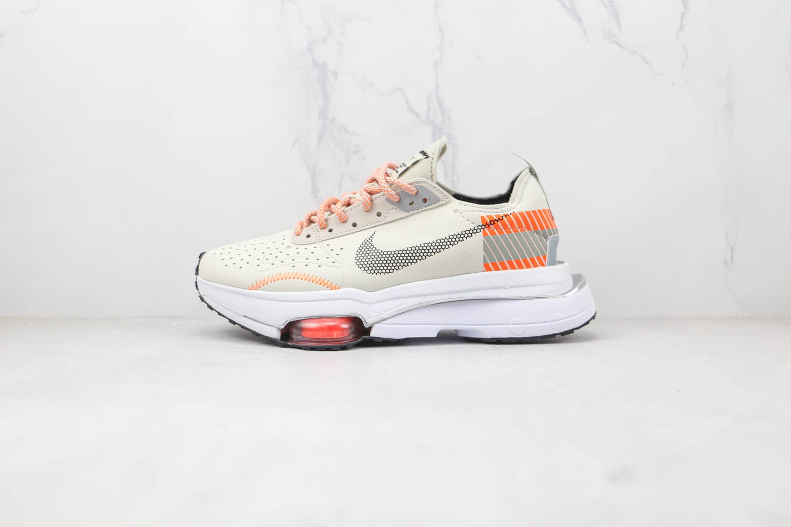 耐克Nike Air Zoom Type N.354纯原版本解构气垫跑鞋灰橙色原盒原标 (ID:79213) - 图片1