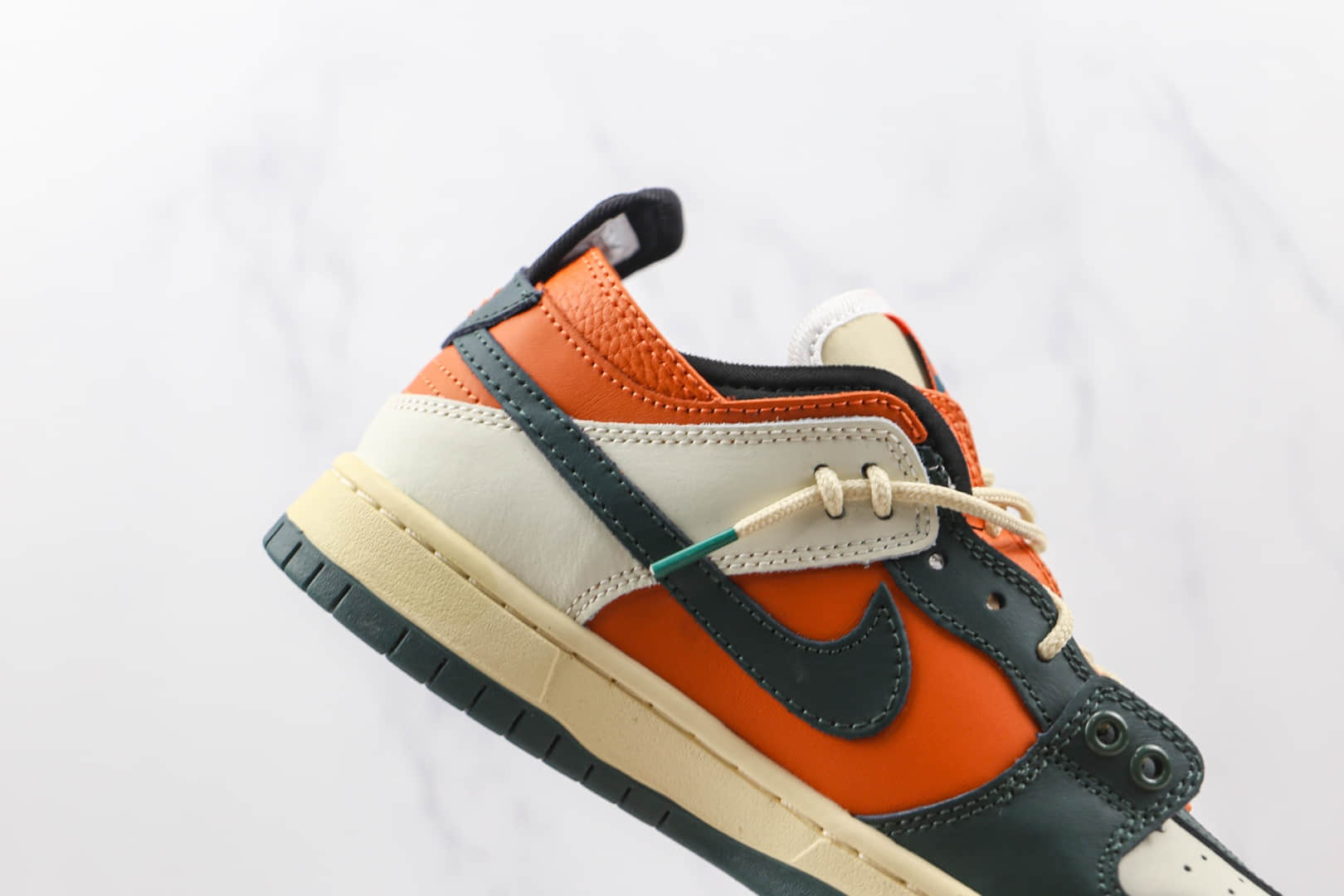 耐克Nike SB Dunk HIGH PRO纯原版本低帮SB DUNK断钩橙绿色板鞋原盒原标 货号:BQ6817-186