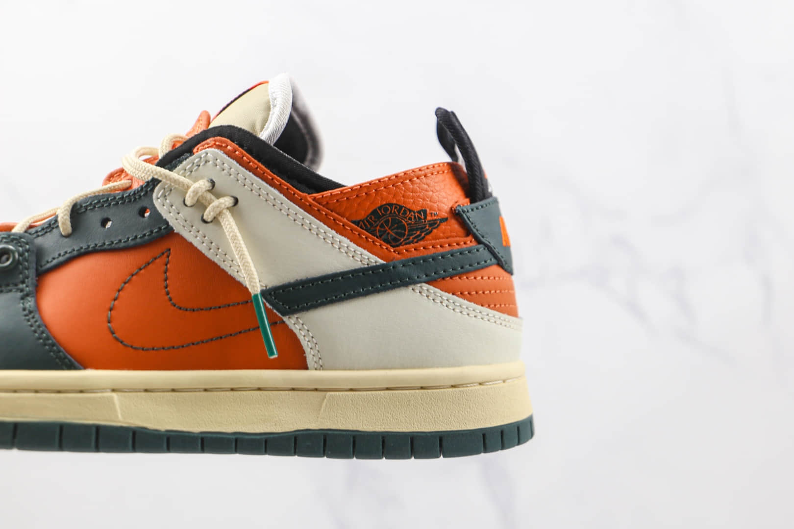 耐克Nike SB Dunk HIGH PRO纯原版本低帮SB DUNK断钩橙绿色板鞋原盒原标 货号:BQ6817-186