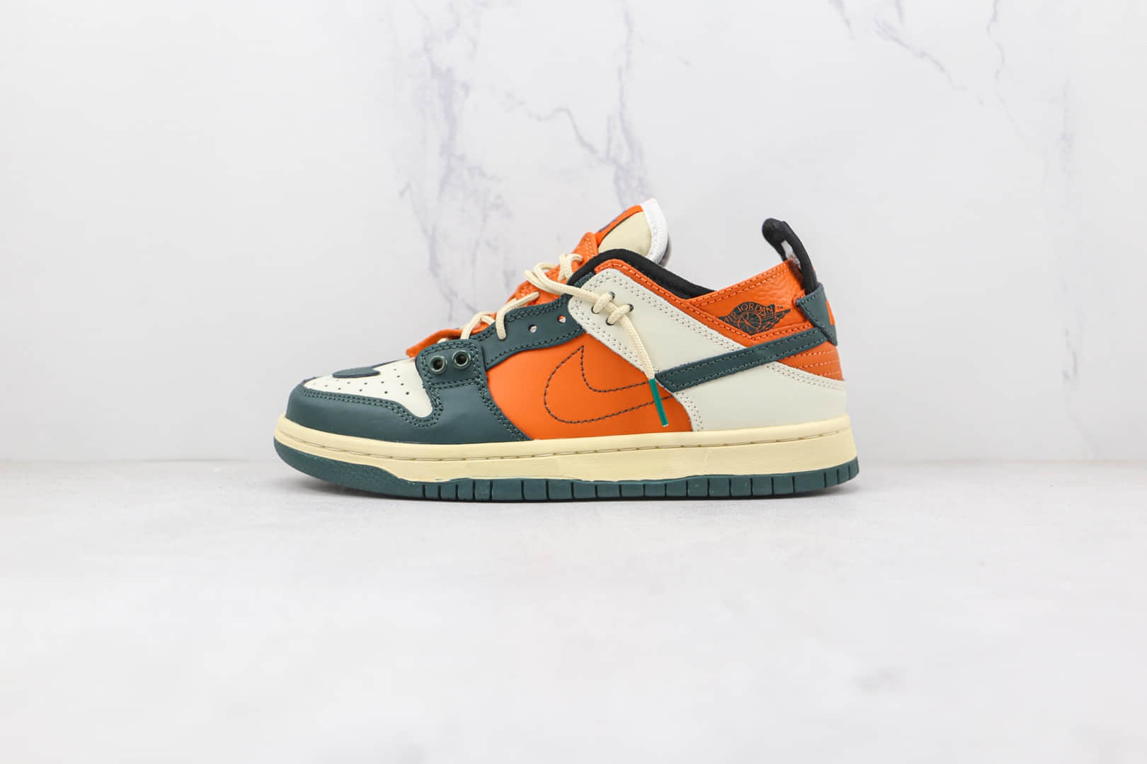 耐克Nike SB Dunk HIGH PRO纯原版本低帮SB DUNK断钩橙绿色板鞋原盒原标 货号:BQ6817-186