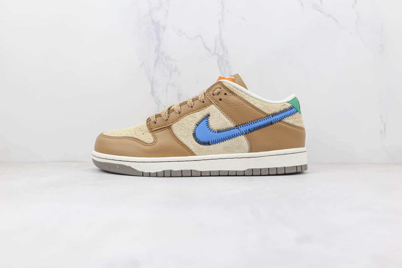 耐克Nike SB Zoom Dunk Low纯原版本低帮SB DUNK毛绒小熊棕色蓝勾板鞋内置气垫 货号:DO6712-200