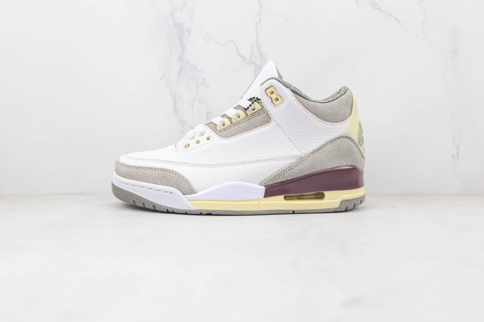 乔丹Air Jordan 3 Retro Medium Grey纯原版本高帮AJ3米白灰篮球鞋原楦头纸板打造 (ID:79573) - 图片1