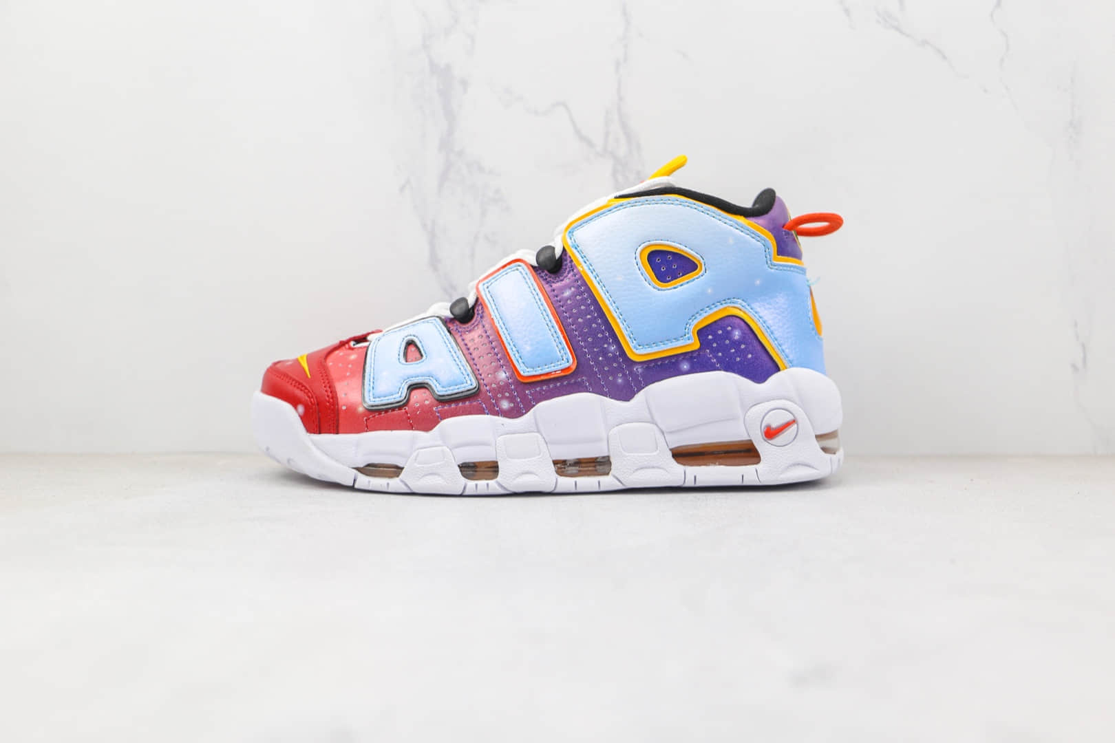 耐克Nike Air More Uptempo 96 QS纯原版本红蓝星空渐变皮蓬大R篮球鞋原档案数据开发 (ID:79680) - 图片1