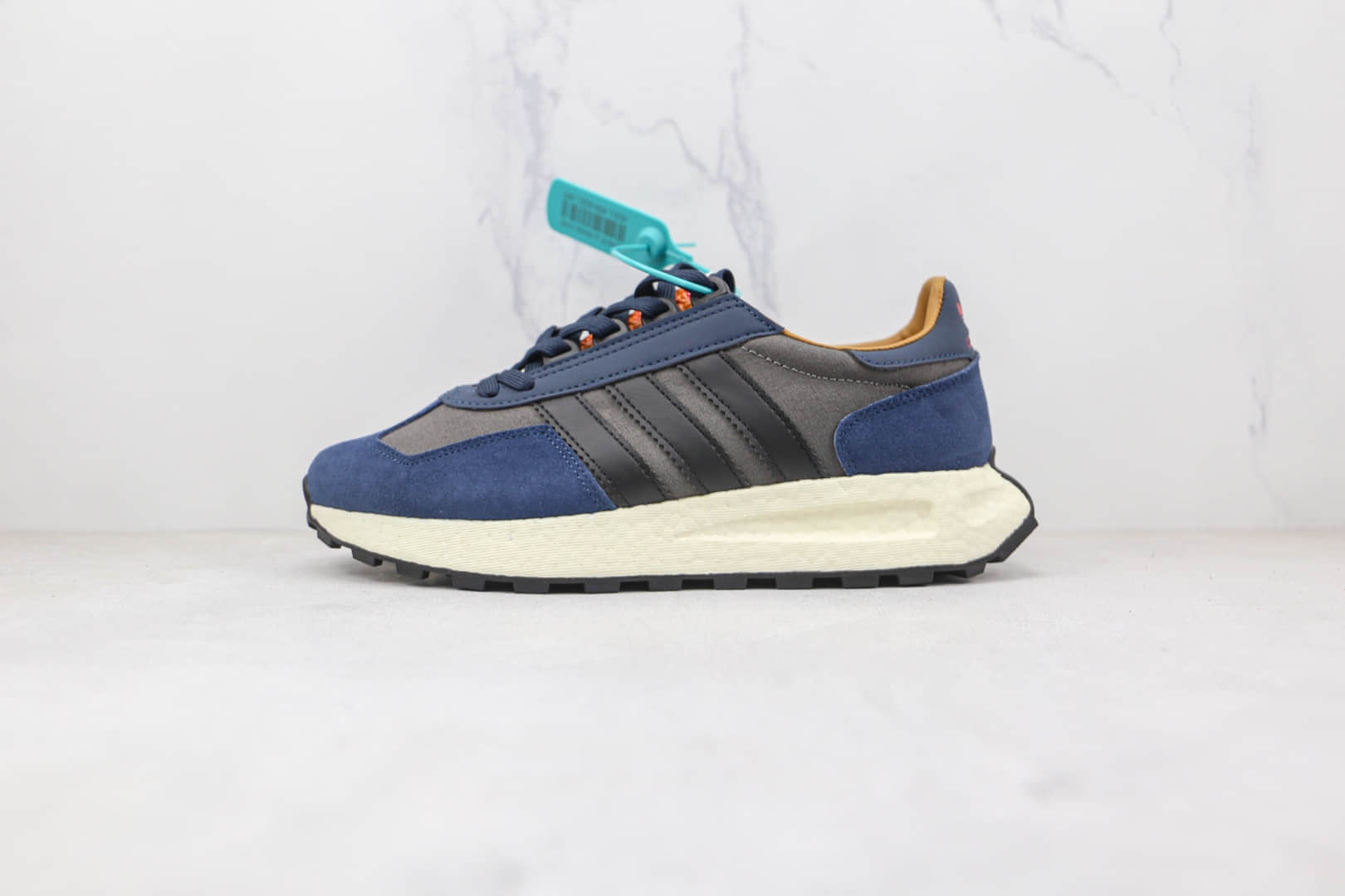 阿迪达斯Adidas RETROPY E5纯原版本三叶草厚底藏蓝色爆米花跑鞋原盒原标 (ID:79721) - 图片1