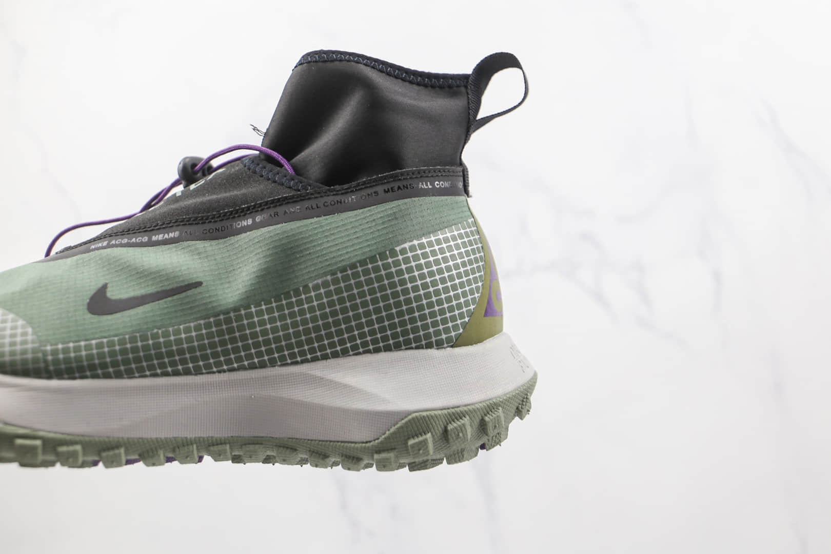 耐克Nike ACG Mountain Fly Gore-tex纯原版本抹茶绿色ACG户外登山鞋原档案数据开发 货号:CT2904-300