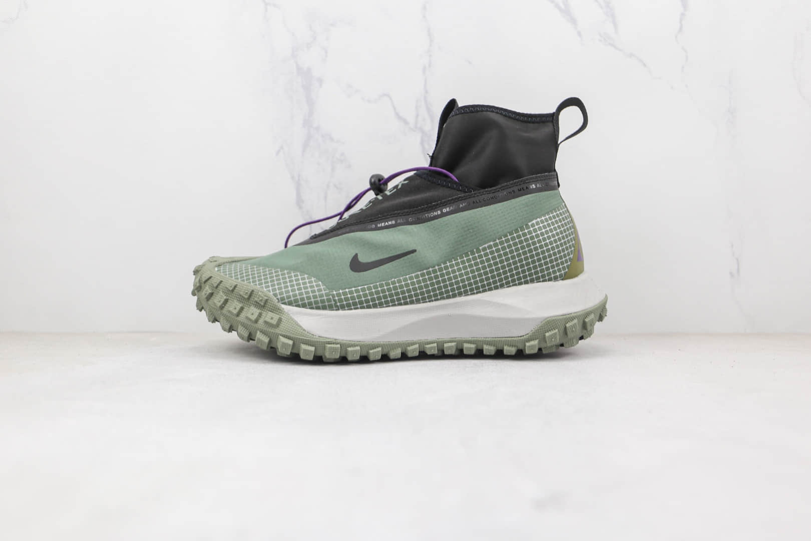 耐克Nike ACG Mountain Fly Gore-tex纯原版本抹茶绿色ACG户外登山鞋原档案数据开发 货号:CT2904-300
