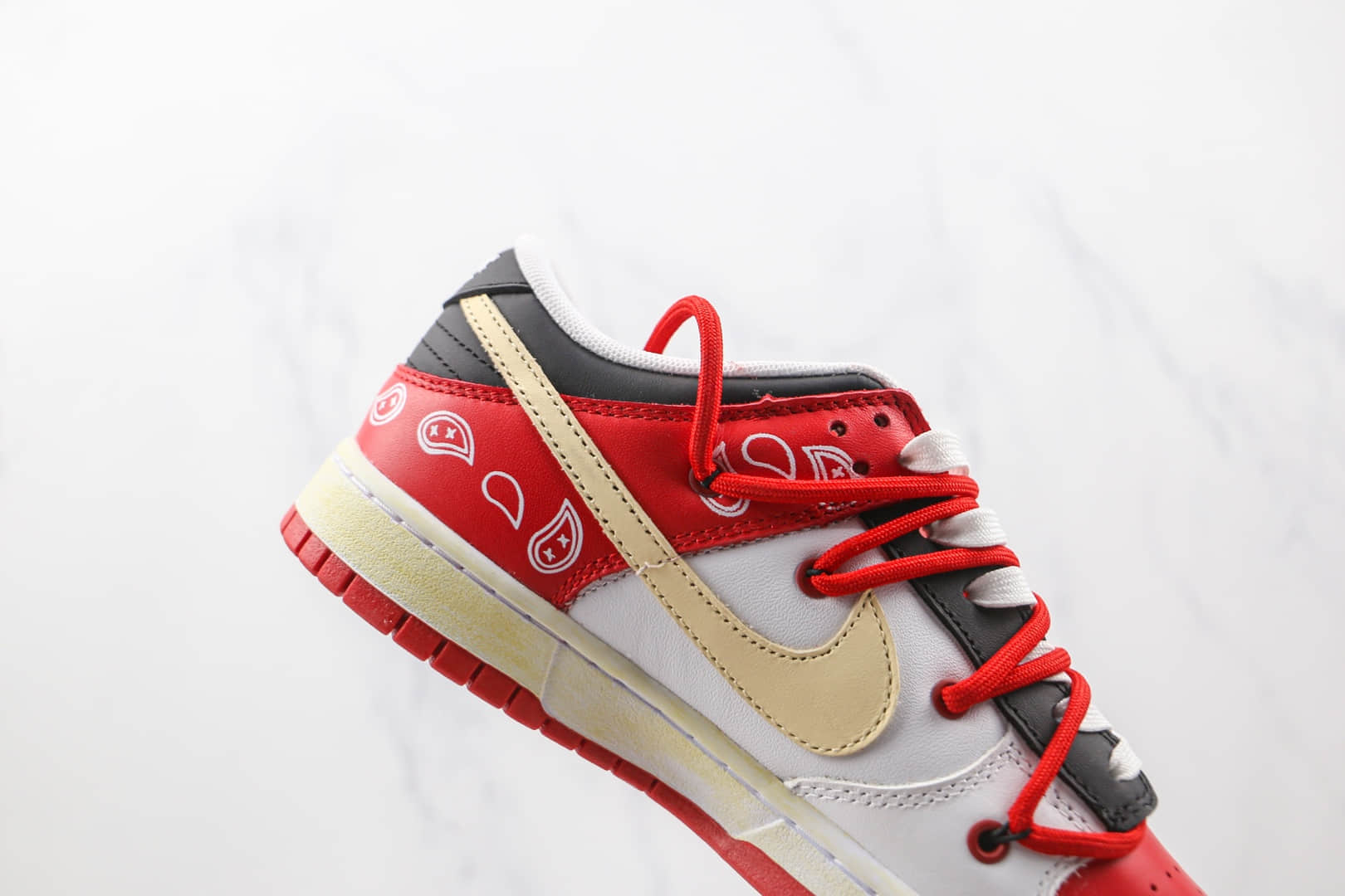 耐克Nike Dunk Low University Red x NBA联名款纯原版本低帮DUNK白红色解构腰果花板鞋原楦头纸板打造 货号:DD1391-600