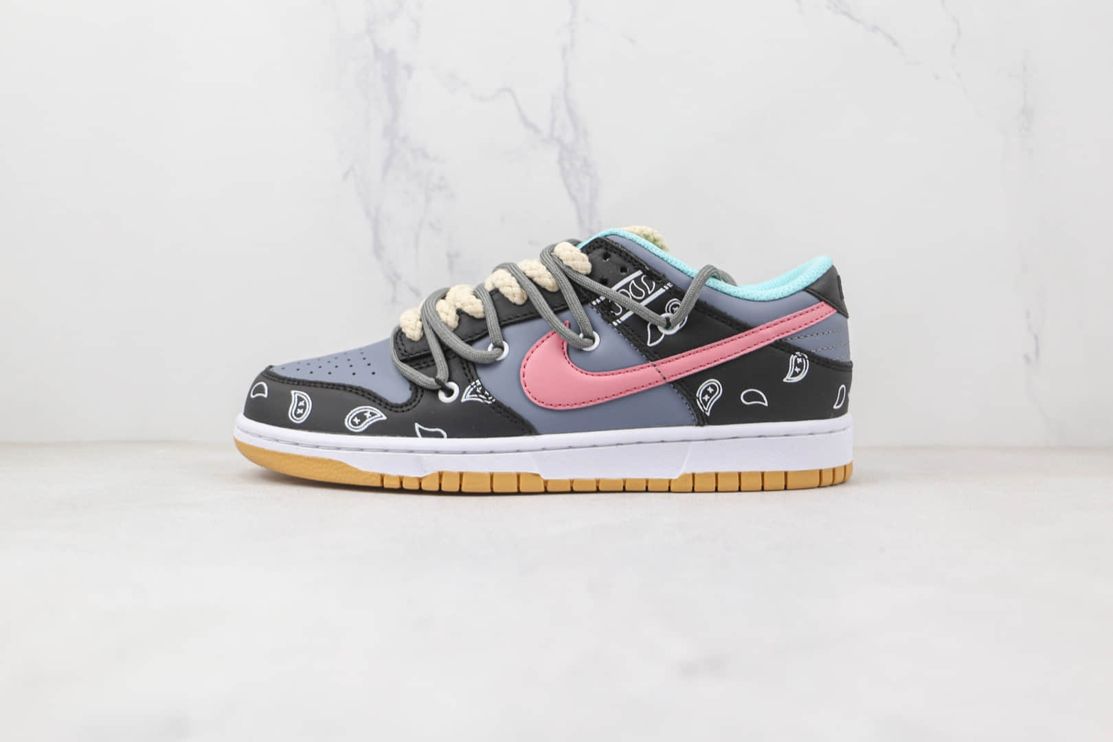 耐克Nike Dunk Low SE Free 99 x NBA联名款纯原版本低帮DUNK黑灰色腰果花板鞋原楦头纸板打造 (ID:80056) - 图片1