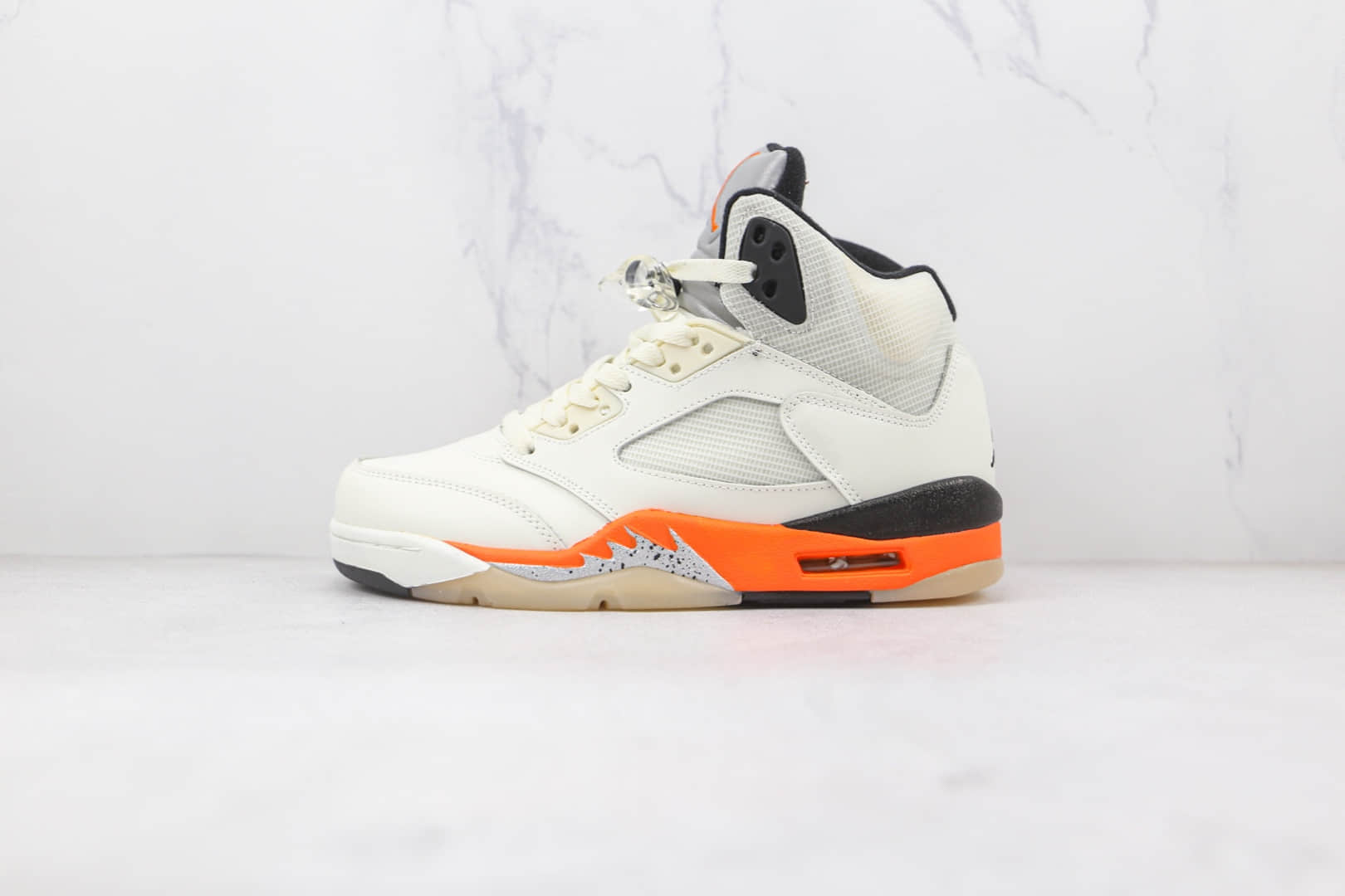 乔丹Air Jordan 5 Retro纯原版本高帮AJ5白橙扣碎篮球鞋原档案数据开发 (ID:80437) - 图片1