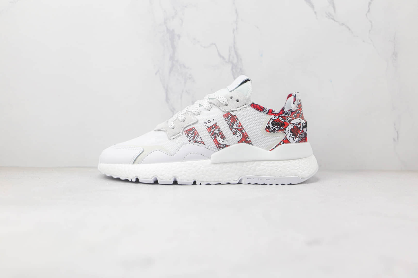 阿迪达斯Adidas Nite Jogger 2021 Boost纯原版本夜行者一代白红色爆米花跑鞋原楦头纸板打造 (ID:80962) - 图片1