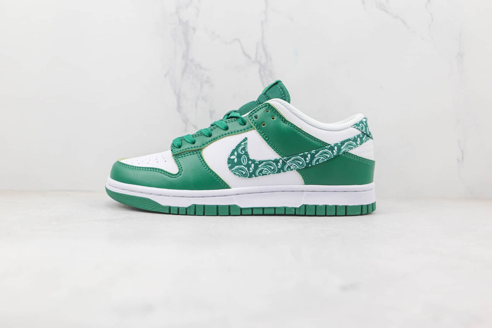 耐克Nike Dunk Low Green Paisley纯原版本低帮SB DUNK绿色佩斯利腰果花印花勾板鞋原盒原标 (ID:81098) - 图片1