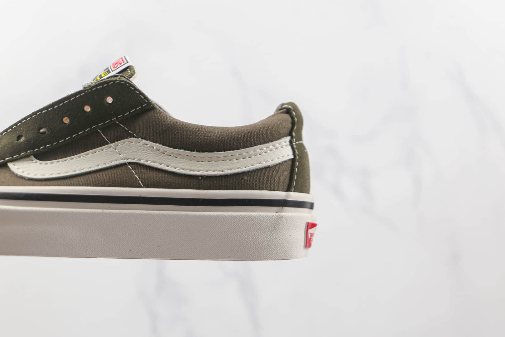 万斯Vans Sk8-Low公司级版本余文乐同款军绿色硫化帆布鞋原楦头纸板打造 货号:VN0A4UWI2V7