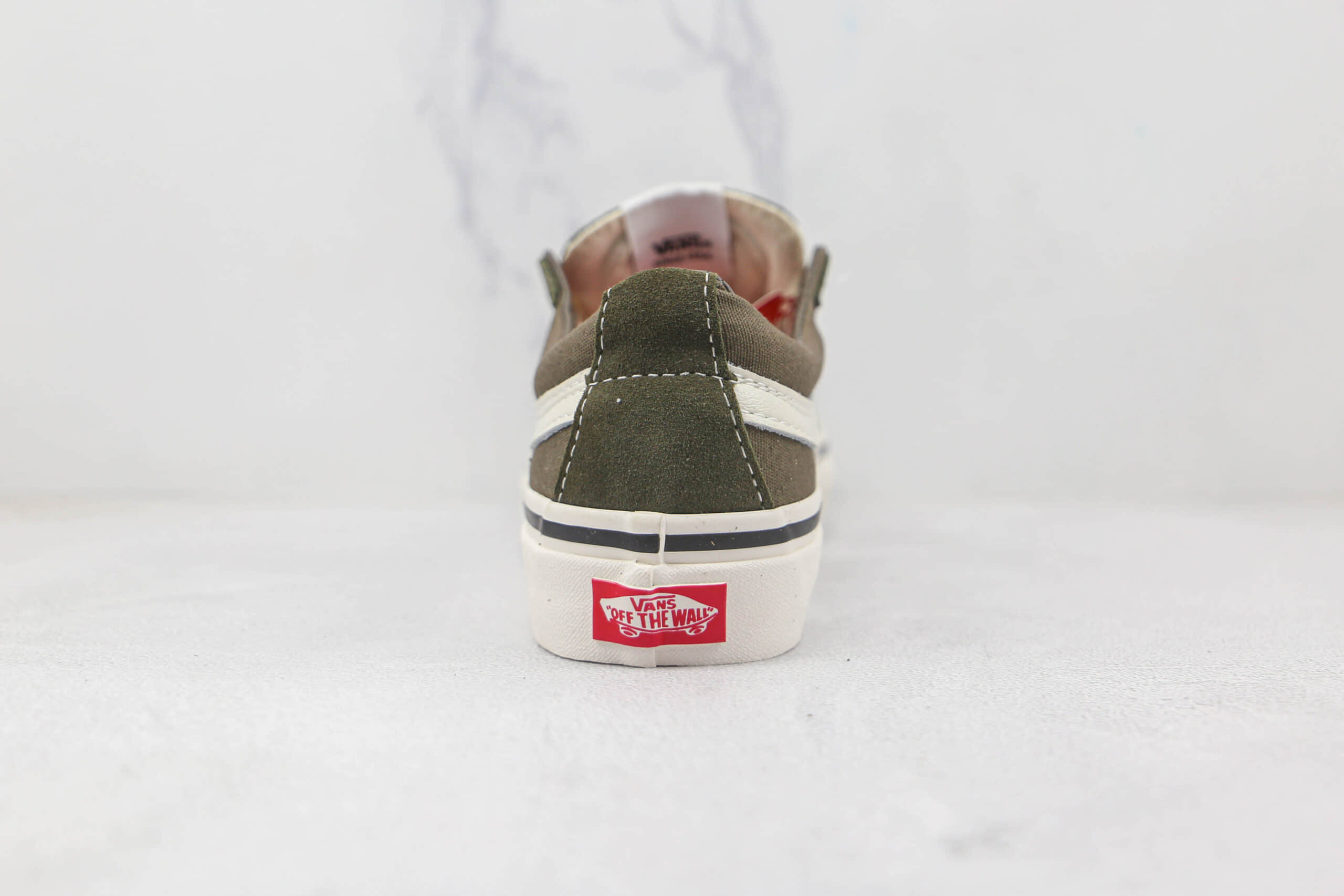 万斯Vans Sk8-Low公司级版本余文乐同款军绿色硫化帆布鞋原楦头纸板打造 货号:VN0A4UWI2V7