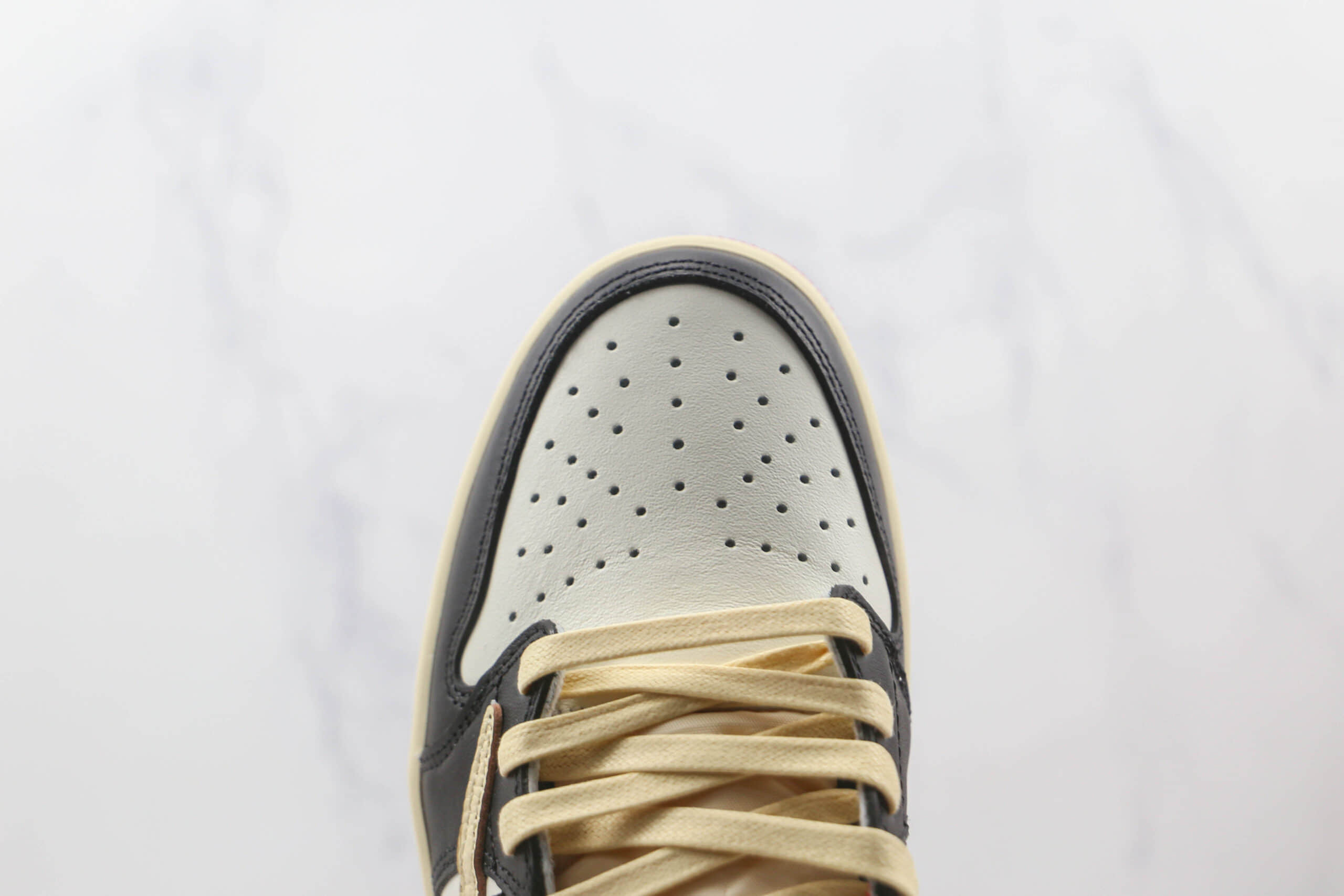 乔丹Air Jordan 1 Low x Travis Scott联名款纯原版本倒勾AJ1黑红板鞋原档案数据开发 货号:DM7866-140