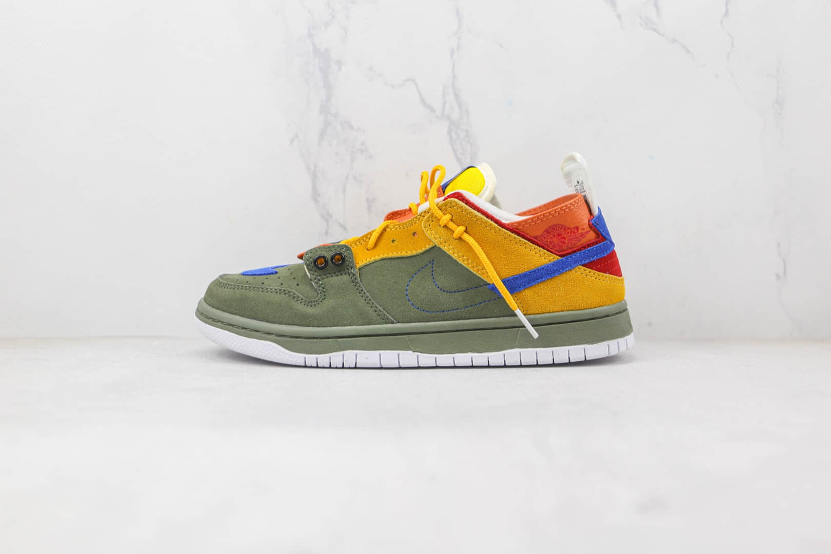 耐克Nike SB Dunk HIGH PRO纯原版本低帮SB DUNK断钩黄绿色板鞋原楦头纸板打造 货号:313170-341