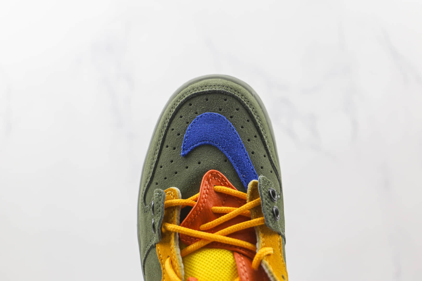 耐克Nike SB Dunk HIGH PRO纯原版本低帮SB DUNK断钩黄绿色板鞋原楦头纸板打造 货号:313170-341