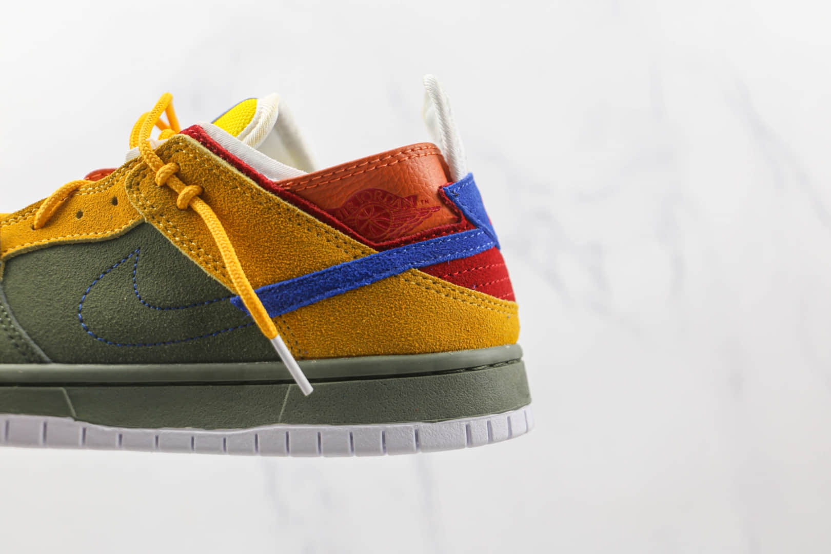 耐克Nike SB Dunk HIGH PRO纯原版本低帮SB DUNK断钩黄绿色板鞋原楦头纸板打造 货号:313170-341