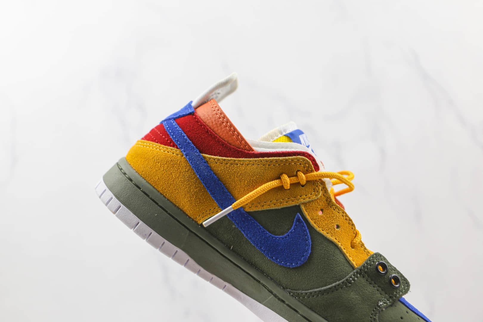 耐克Nike SB Dunk HIGH PRO纯原版本低帮SB DUNK断钩黄绿色板鞋原楦头纸板打造 货号:313170-341