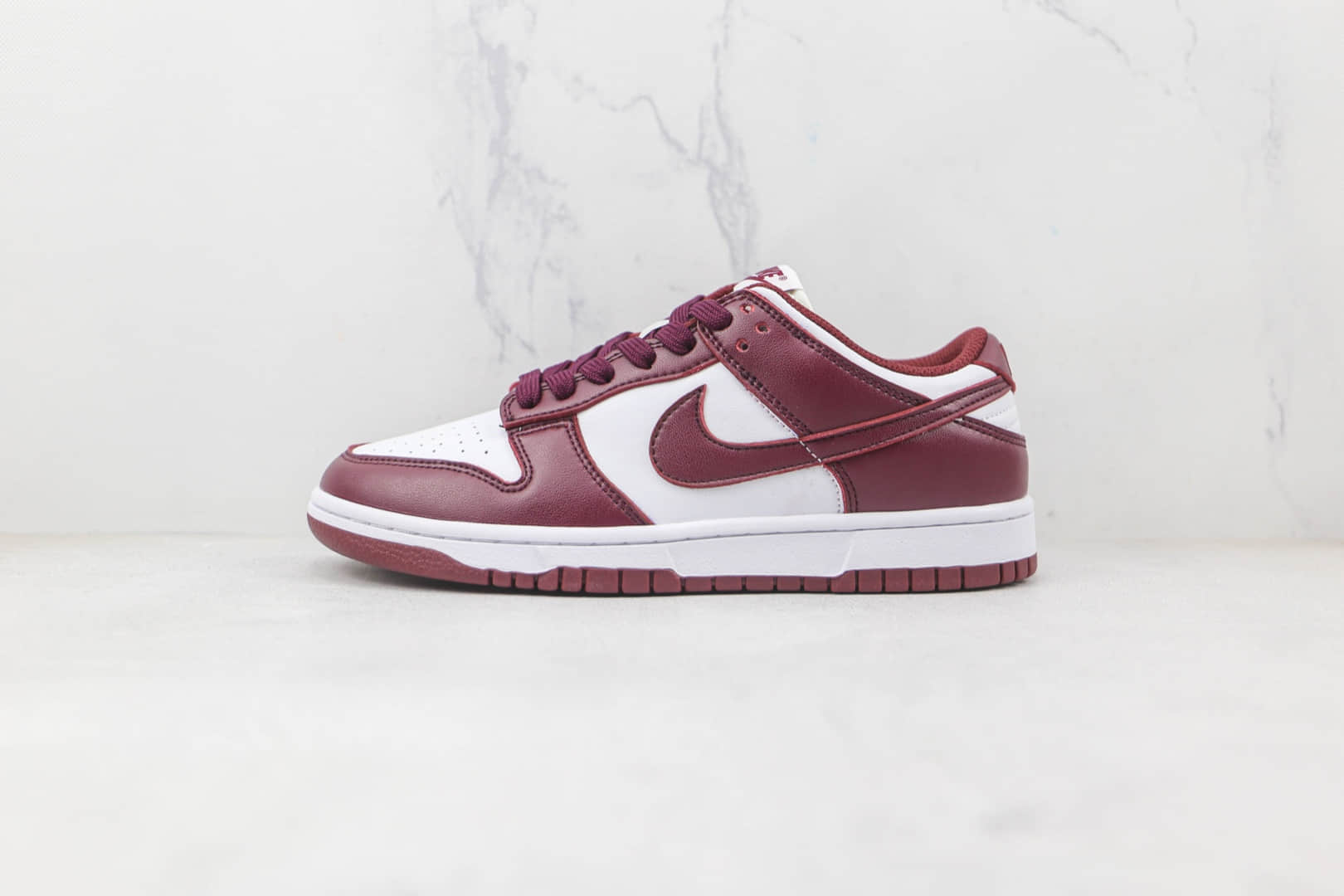 耐克Nike SB Dunk Low Team Red Bordeaux纯原版本低帮DUNK波尔多白酒红色板鞋原档案数据开发 (ID:81472) - 图片1