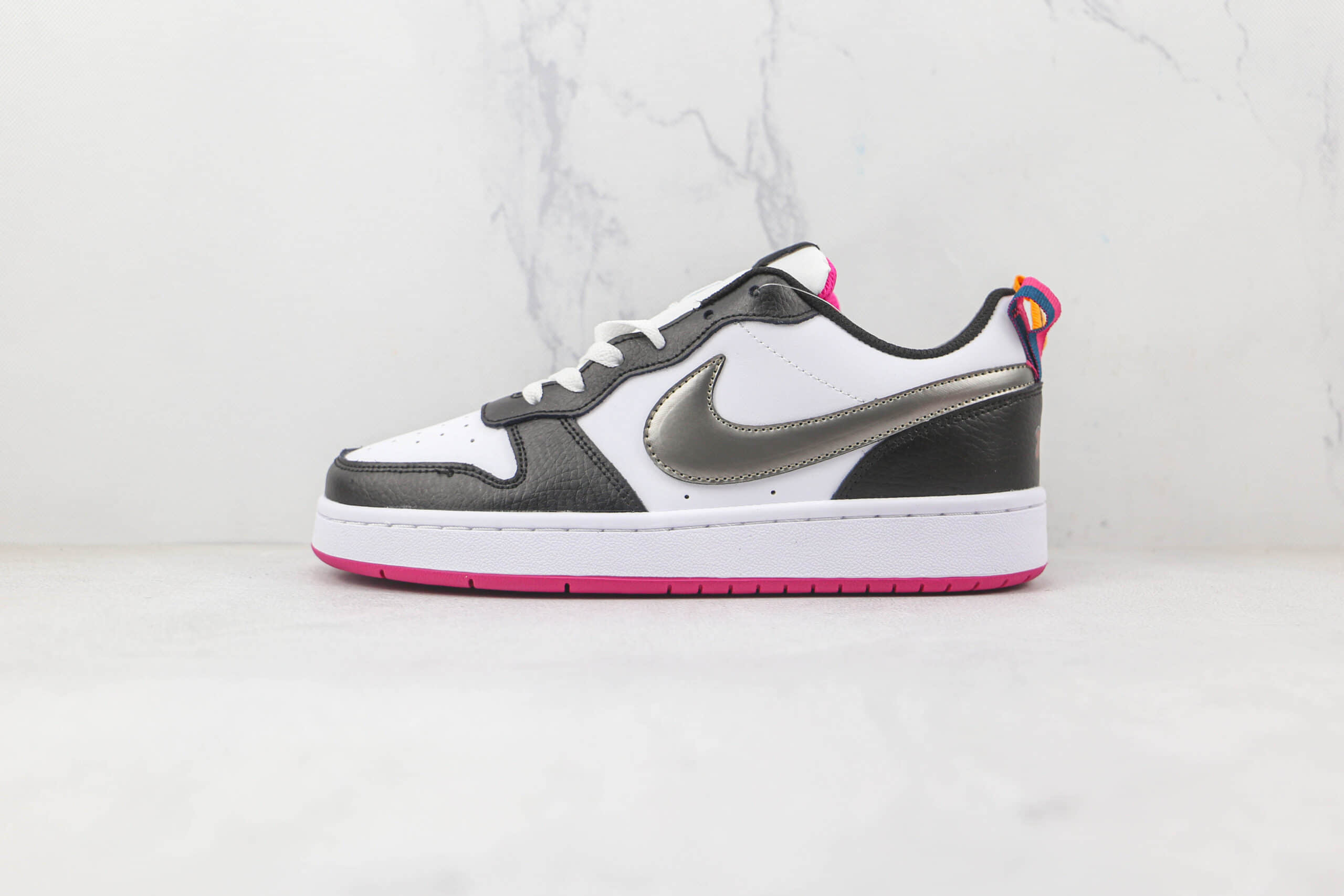 耐克Nike Court Borough Low 2 SE1纯原版本白银黑学院系列板鞋原盒原标 货号:DJ0040-100