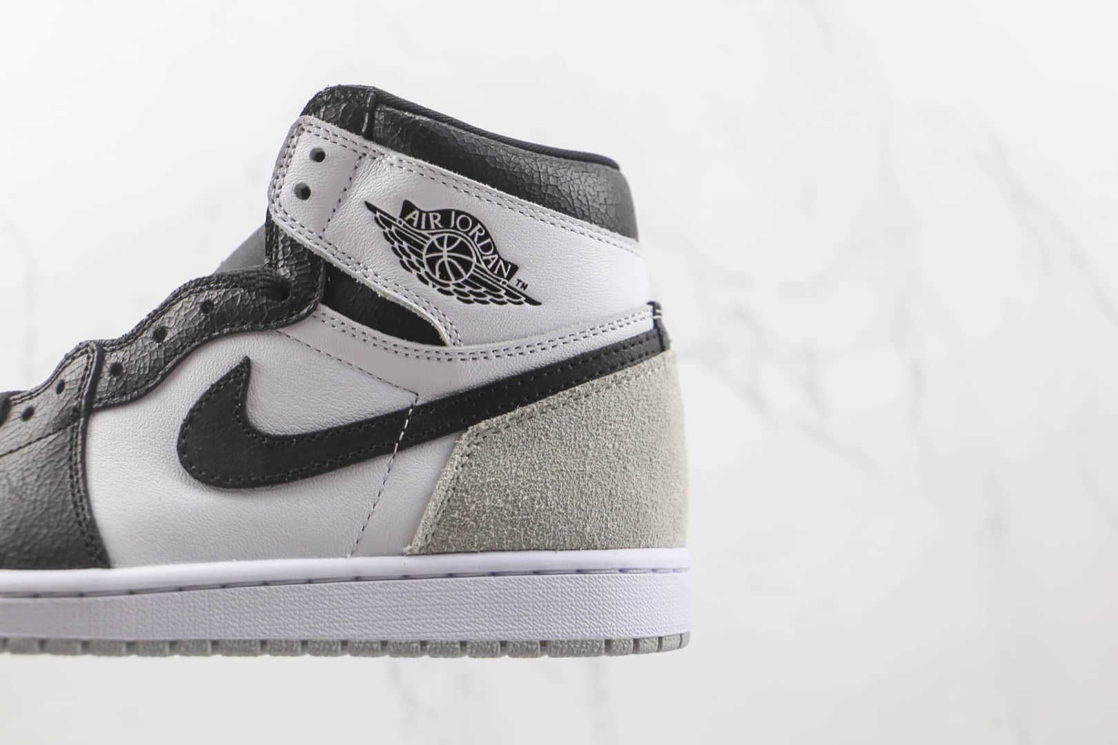 乔丹Air Jordan 1 high纯原版本高帮AJ1白灰色板鞋原楦头纸板打造原盒原标 货号:555065-108