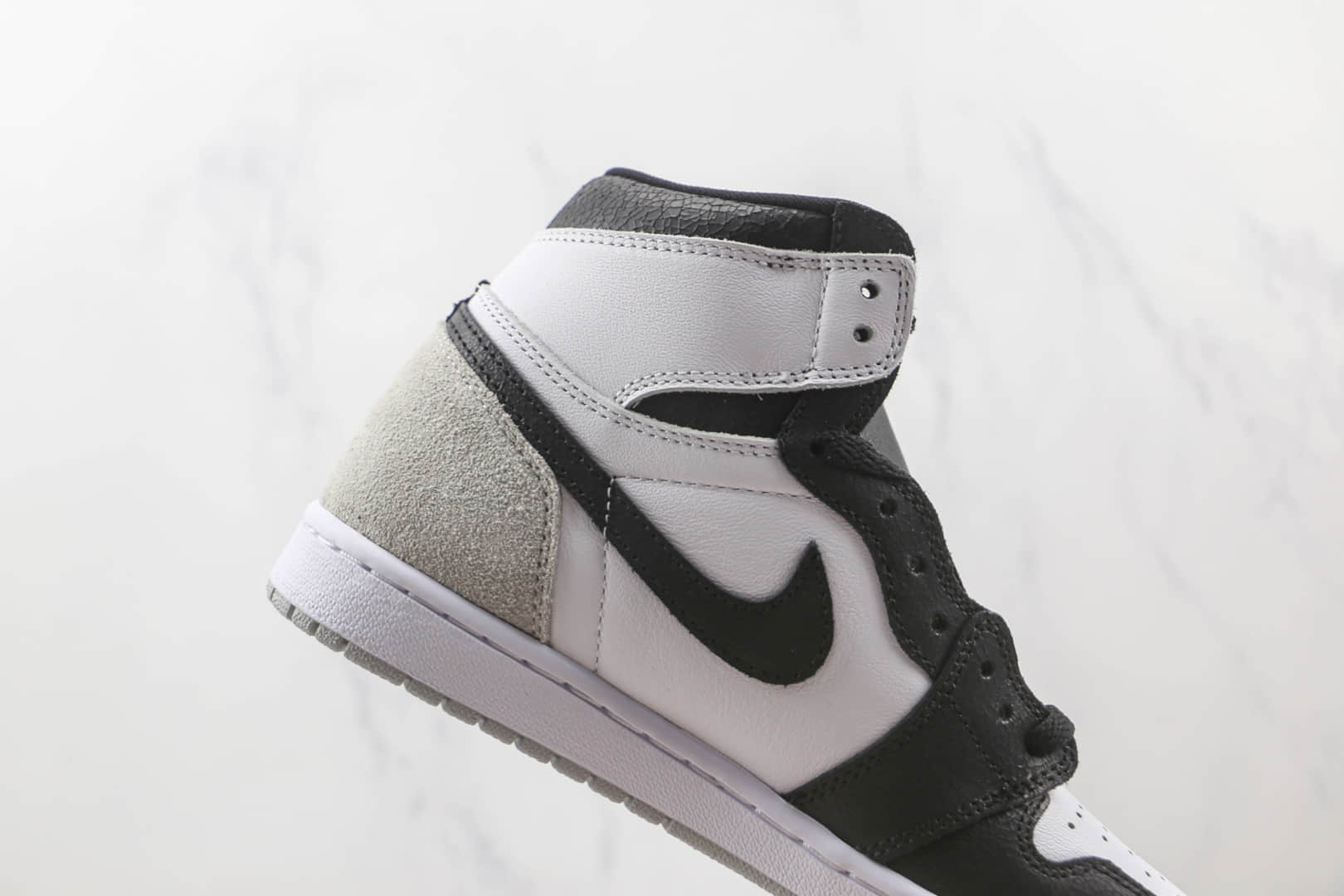 乔丹Air Jordan 1 high纯原版本高帮AJ1白灰色板鞋原楦头纸板打造原盒原标 货号:555065-108