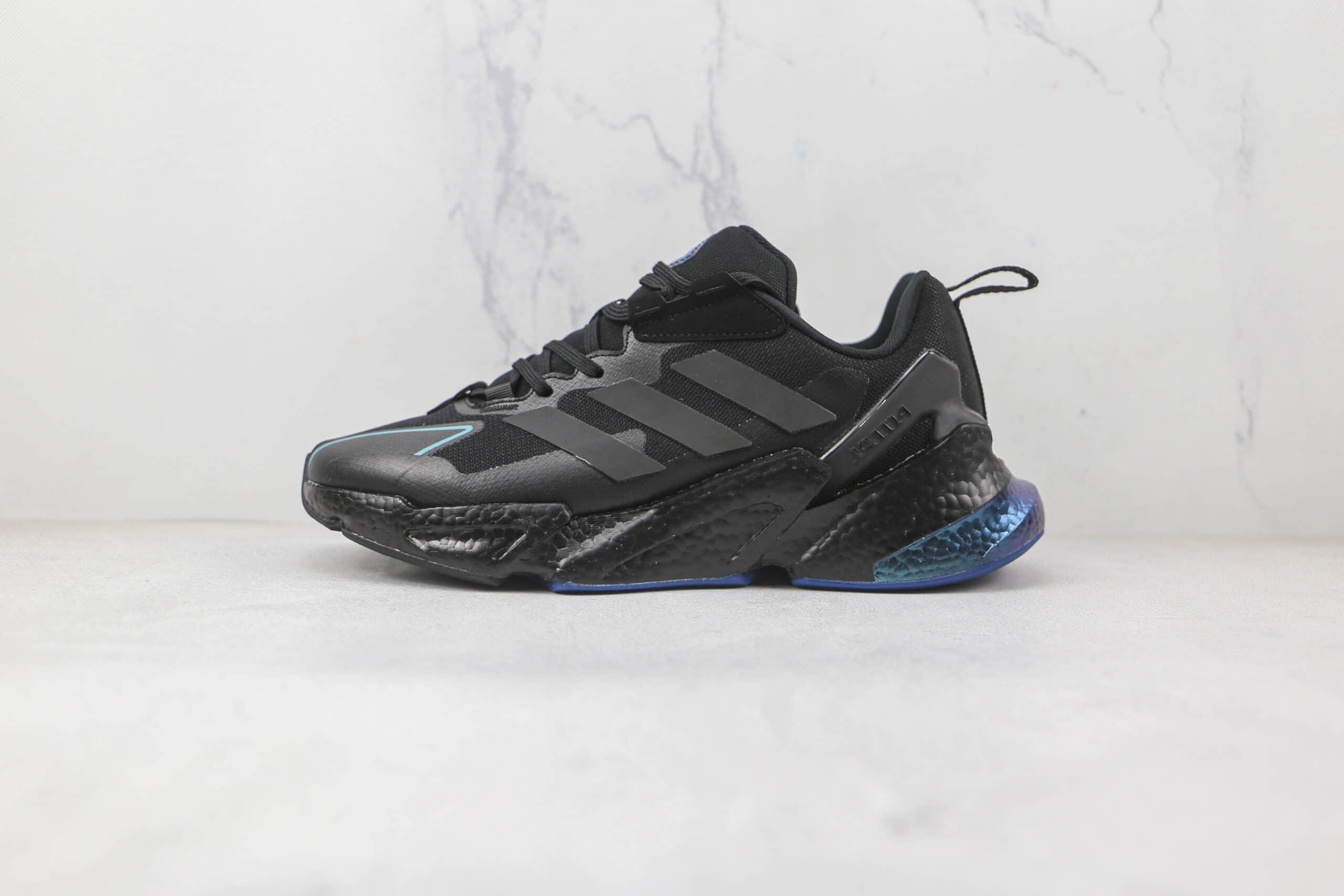 阿迪达斯Adidas Boost X9000L4纯原版本黑蓝色X9000复古爆米花跑鞋原楦头纸板打造 (ID:81699) - 图片1