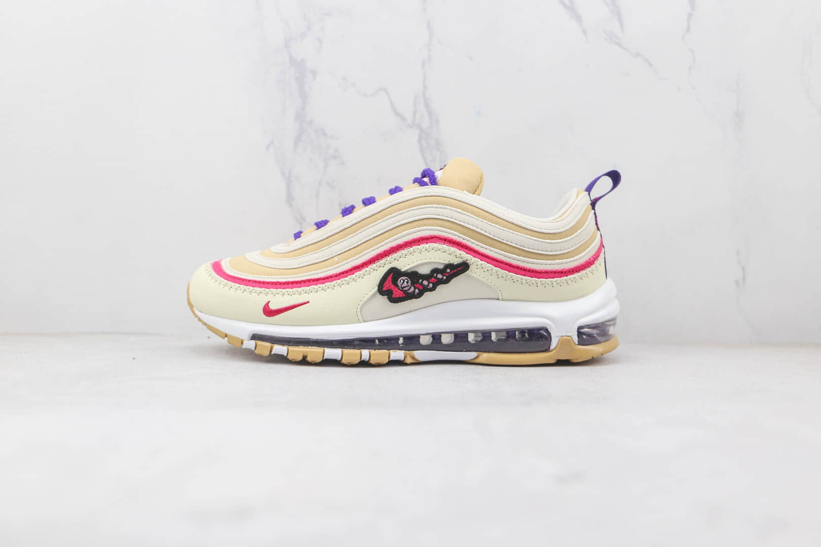 耐克NIKE Air Max 97纯原版本米紫刺绣Max97气垫鞋原楦头纸板打造原盒原标 (ID:81780) - 图片1
