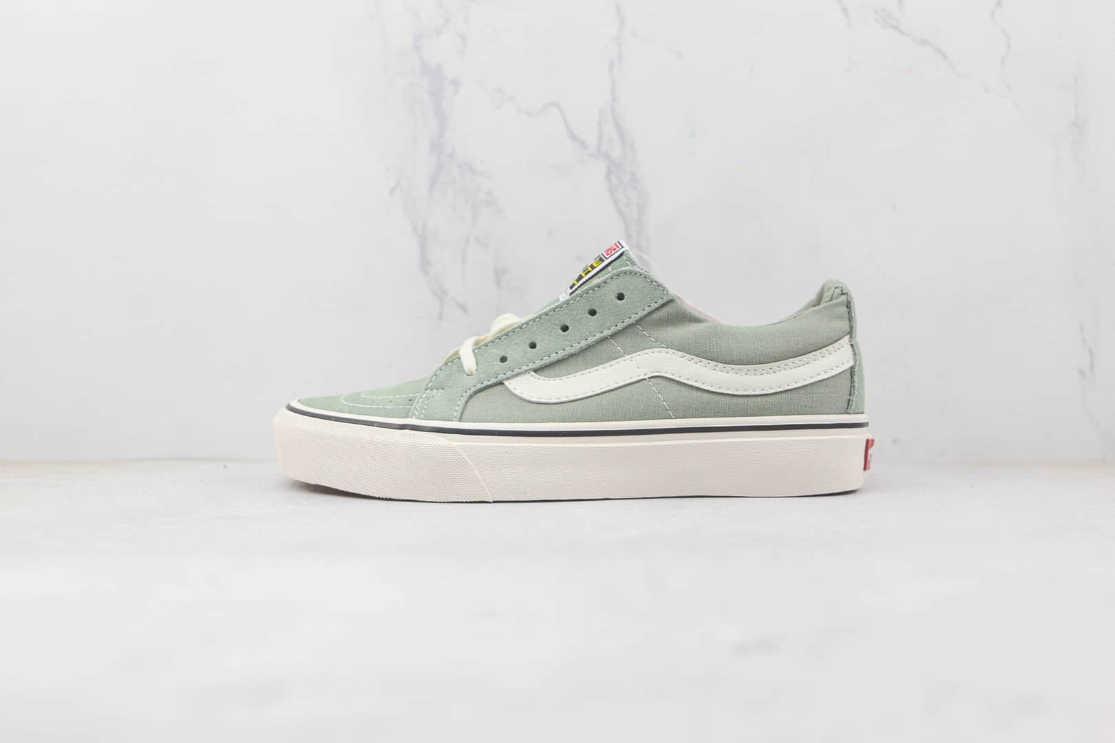 万斯Vans Sk8-Low公司级版本余文乐同款薄荷绿硫化帆布鞋原盒原标原楦头纸板打造 货号:VN0A4UWIB82